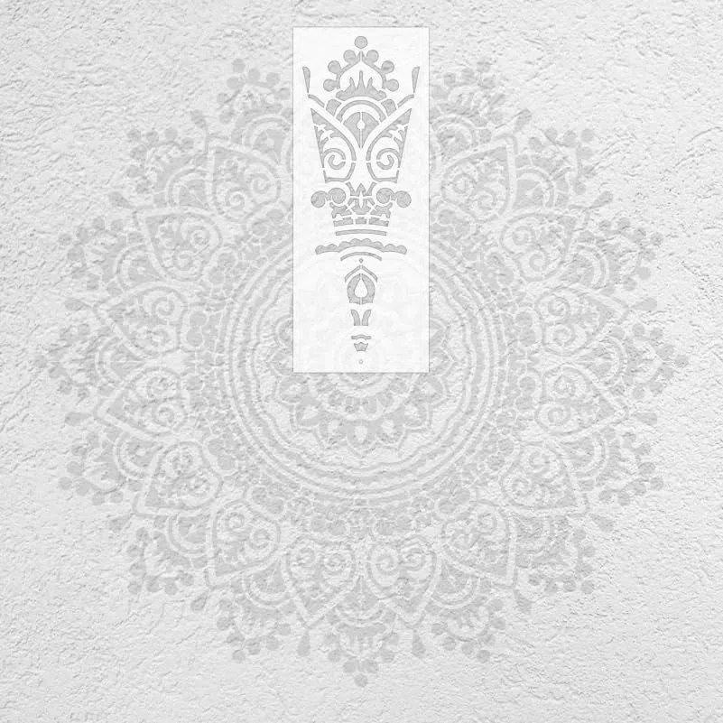230 cm Stencil gigante a forma di mandala rotondo per pareti, modelli per decorare, decorazione, pittura, modello riutilizzabile, lavabile in lavatrice, portatile, grande, per mobili, modelli
