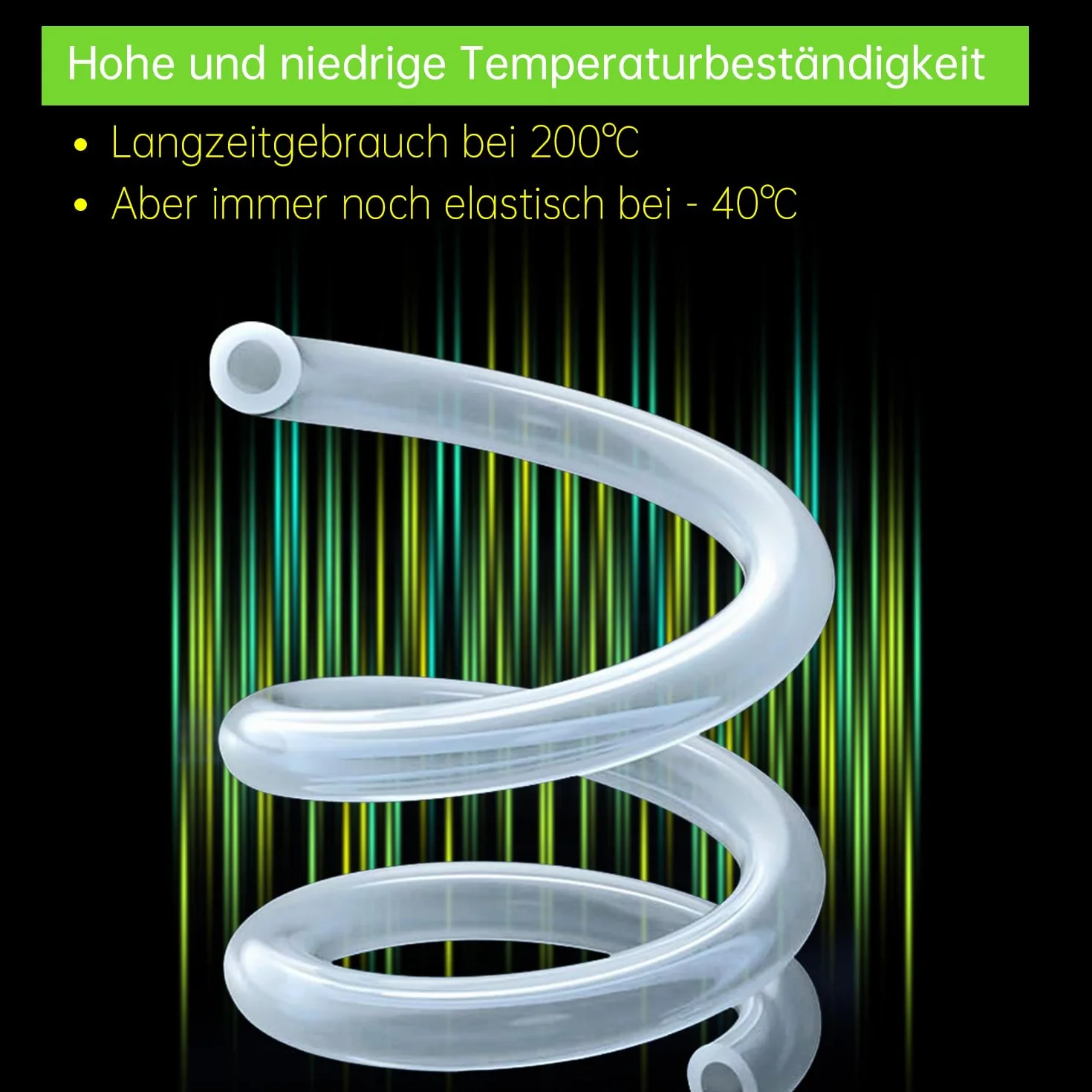 Tubo in silicone – Tubo in gomma trasparente per uso domestico, acqua potabile, industriale, 14 mm ID x 18 mm OD, spessore parete 2 mm, lunghezza 2 metri