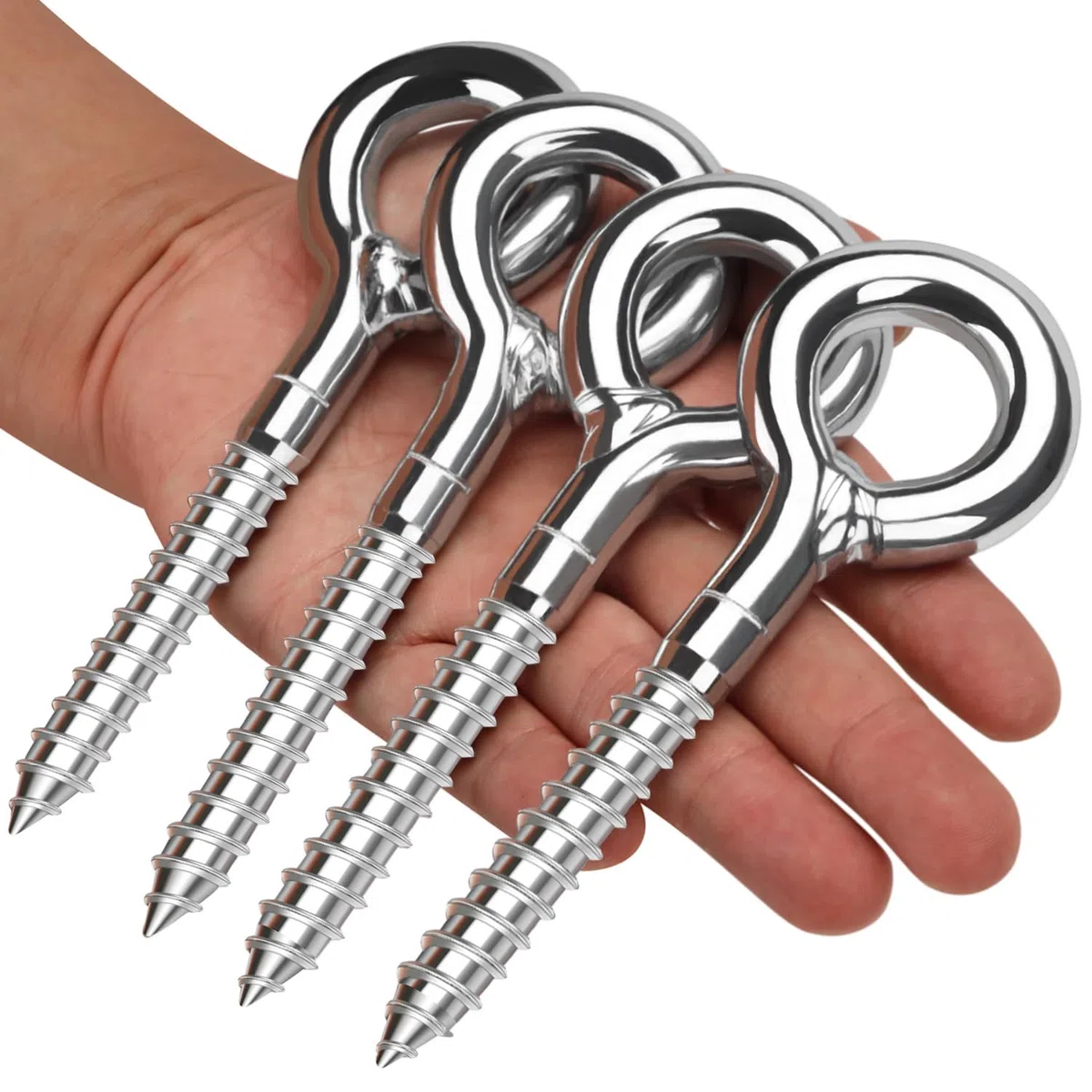 Viti ad Anello M12*90mm Vite ad Occhiello a Vite Zincato Bullone Oculare Grande Chiuso per Ponteggio Appendere Fissaggi Applicazioni Resistenti 4Pcs(4Pcs, M12*90)