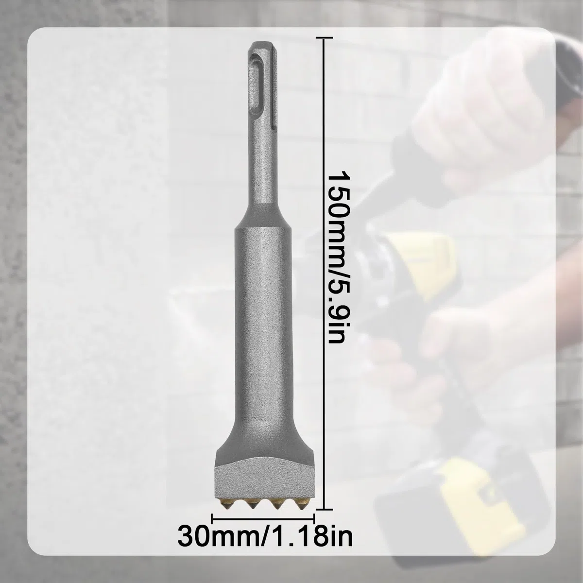 Scalpello per Calcestruzzo Scalpello a martello elettrico Scalpello Elettrico in Acciaio per Martello Perforatore e Martello Demolitore