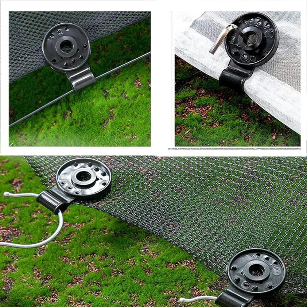 Shade Cloth Heavy Duty Lock Grip, Heavy Duty Lock Grip for Tarp & Shade Cloth, Windproof Awning Clamp Grip, Removable Garden Netting Awning Fabric Retaining Clip, for Mesh, Canopy, Fence (100pcs)