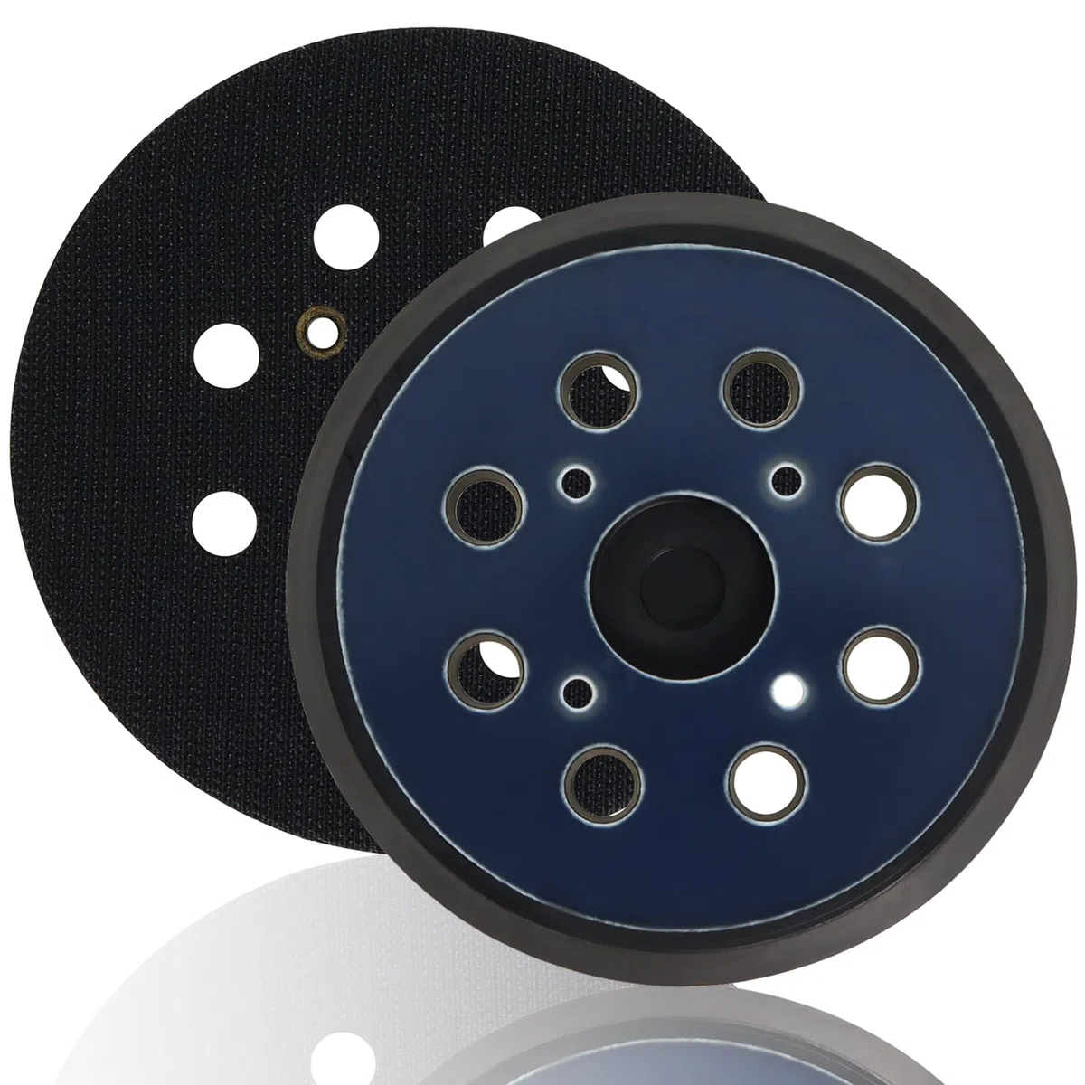 2 Pezzi Platorello Abrasivo 125 mm con Hook e Loop 8 Fori Compatibile con Milwaukee 51-36-7090 51-36-7100 6021-21 Ridgid R2600 Levigatrice Eccentrica, Tampone per Levigatrice di Ricambio da Gekufa