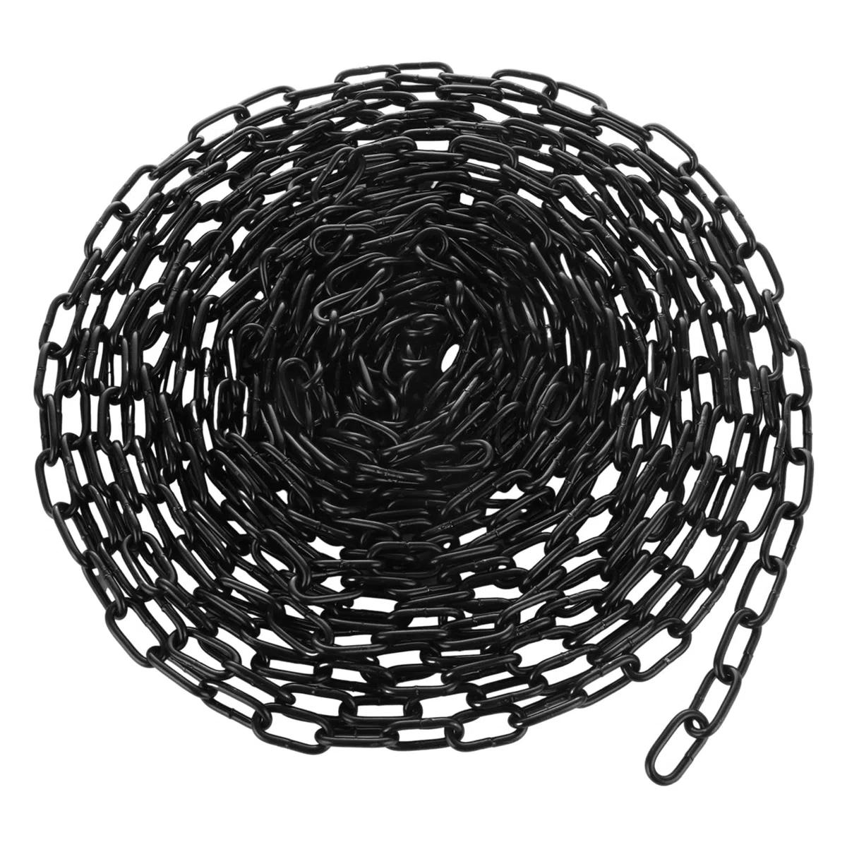 Catena in acciaio al carbonio da 10 m, 3 mm di spessore, catena in acciaio nero, catena per cani, catena lampada, catena di intercettazione