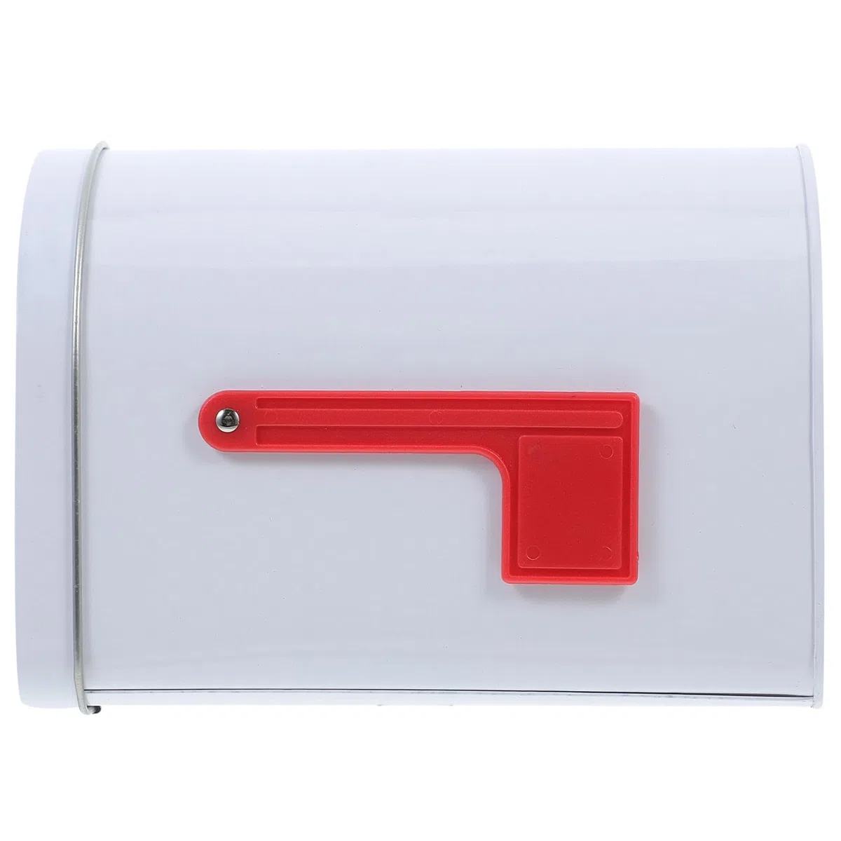 Cassetta Postale in Latta Bianca 156x94x112mm con Ampia Capacità, Scatola Regalo Multifunzionale, Cassetta Postale da Tavolo Sicura per Biglietti e Lettere, Adatta a Casa,