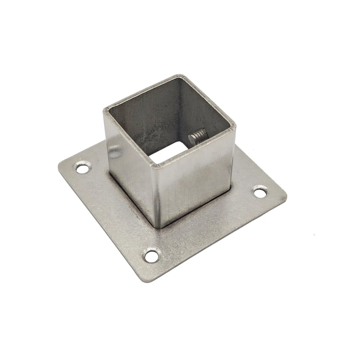 8 supporti con flangia quadrata da 3 cm, in acciaio inox 201, per recinzioni a pavimento o montaggio su ponte, 30 x 30 mm
