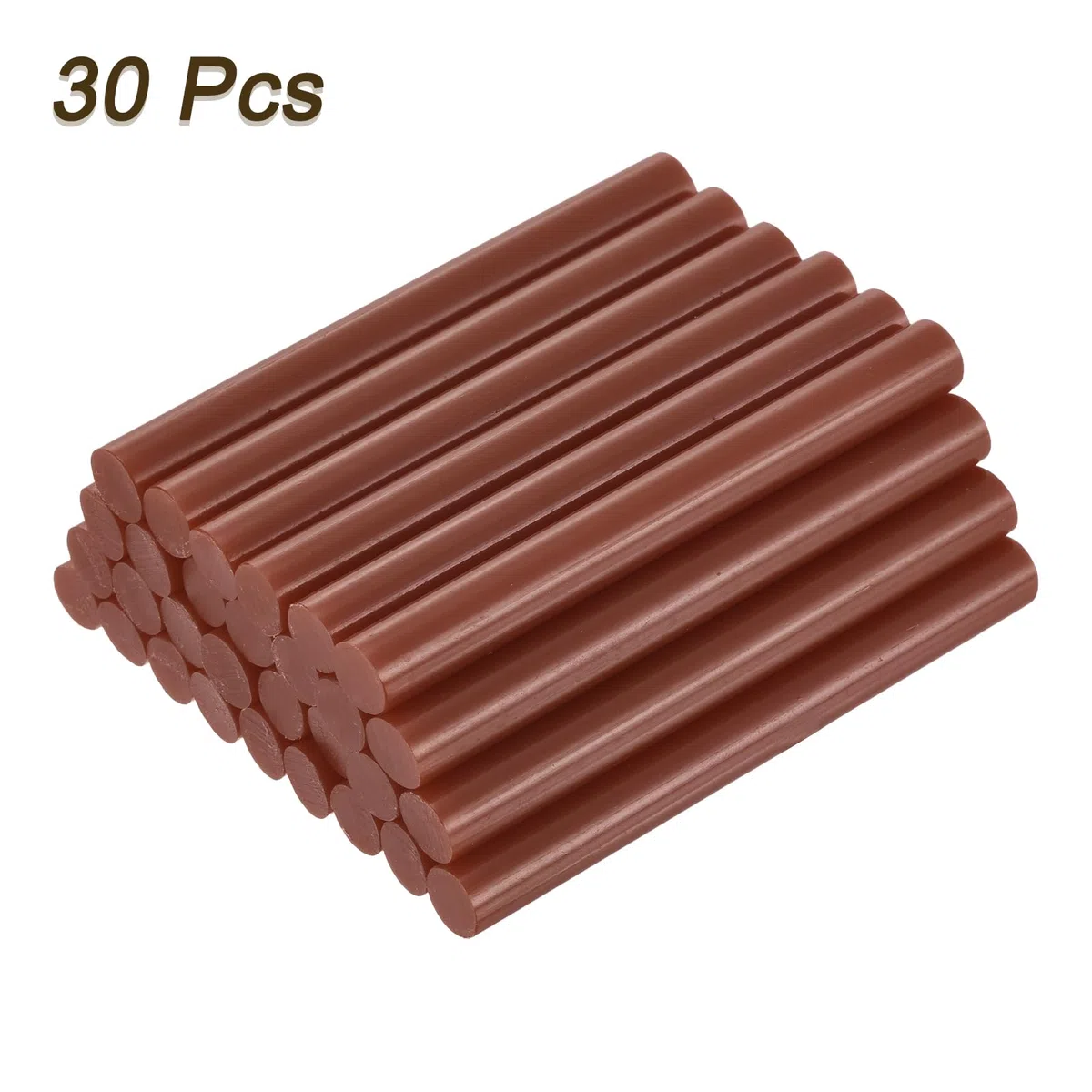 QUARKZMAN 30Pz Stick Colla a Caldo Mini per Pistola 11mm x 100mm Colla a Caldo Bastoncini Ricariche Grandi e Molto Adesivi, Marrone