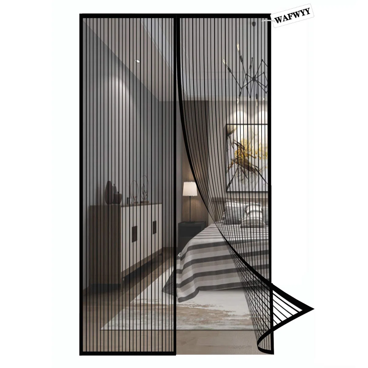Protezione Per Zanzariera Per Zanzariera Per Zanzariera, Installazione Dell'adesivo Per Tende Magnetiche Senza Perforazione, Chiusura Magnetica Per Zanzariera, Telaio Completo,
