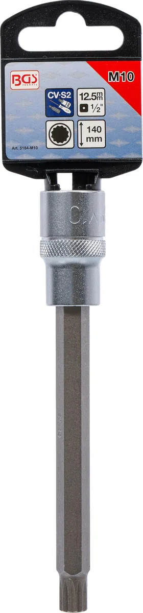 BGS 5184-M10 | Chiave a bussola | lunghezza 140 mm | 12,5 mm (1/2") | poligonale interno (per XZN) M10