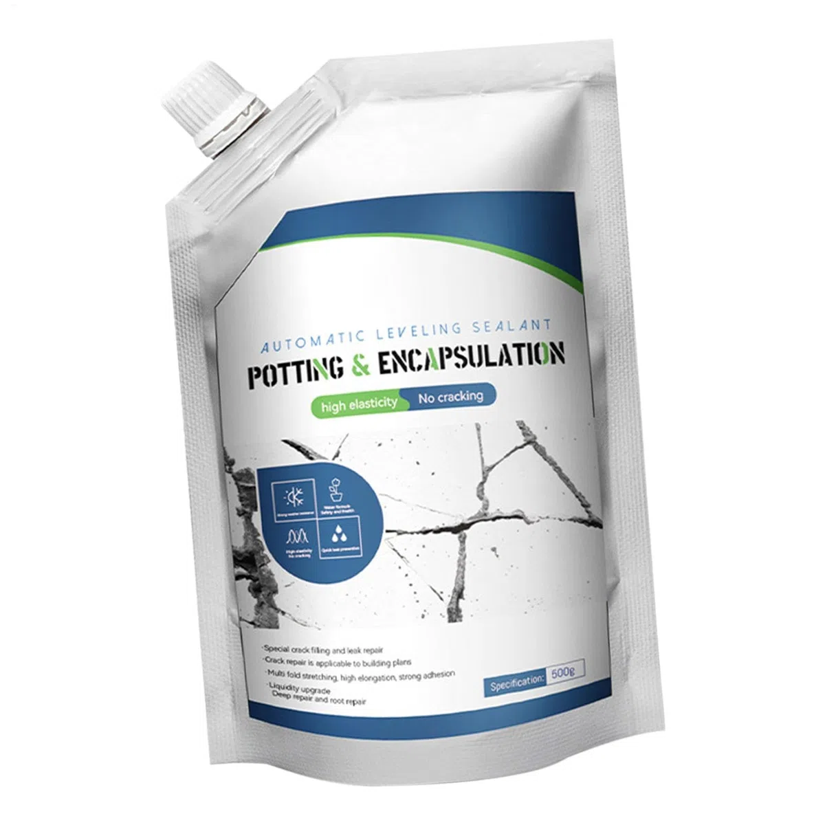 Riempitore per crepe di cemento, altamente elastico, tetto, , marciapiede, terrazzo, sigillante autolivellante per riparare lastre di cemento, adesivo impermeabile per fughe, autolivellante