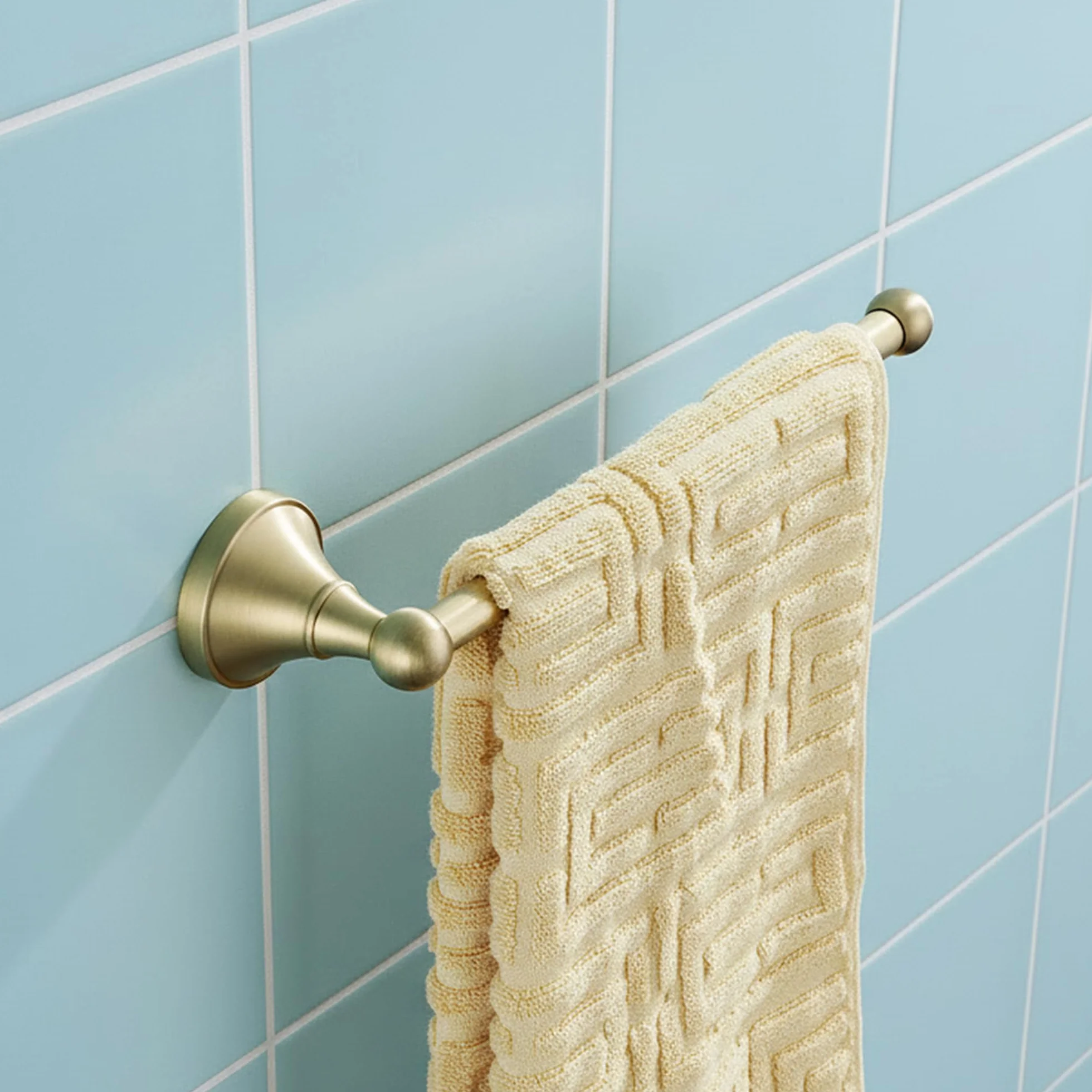 Flybath Anello Asciugamano Anelli Portasciugamani Ottone Antico Anelli di Asciugamano Bagno Porta Asciugamani Montaggio a Parete, Bronzo Spazzolato