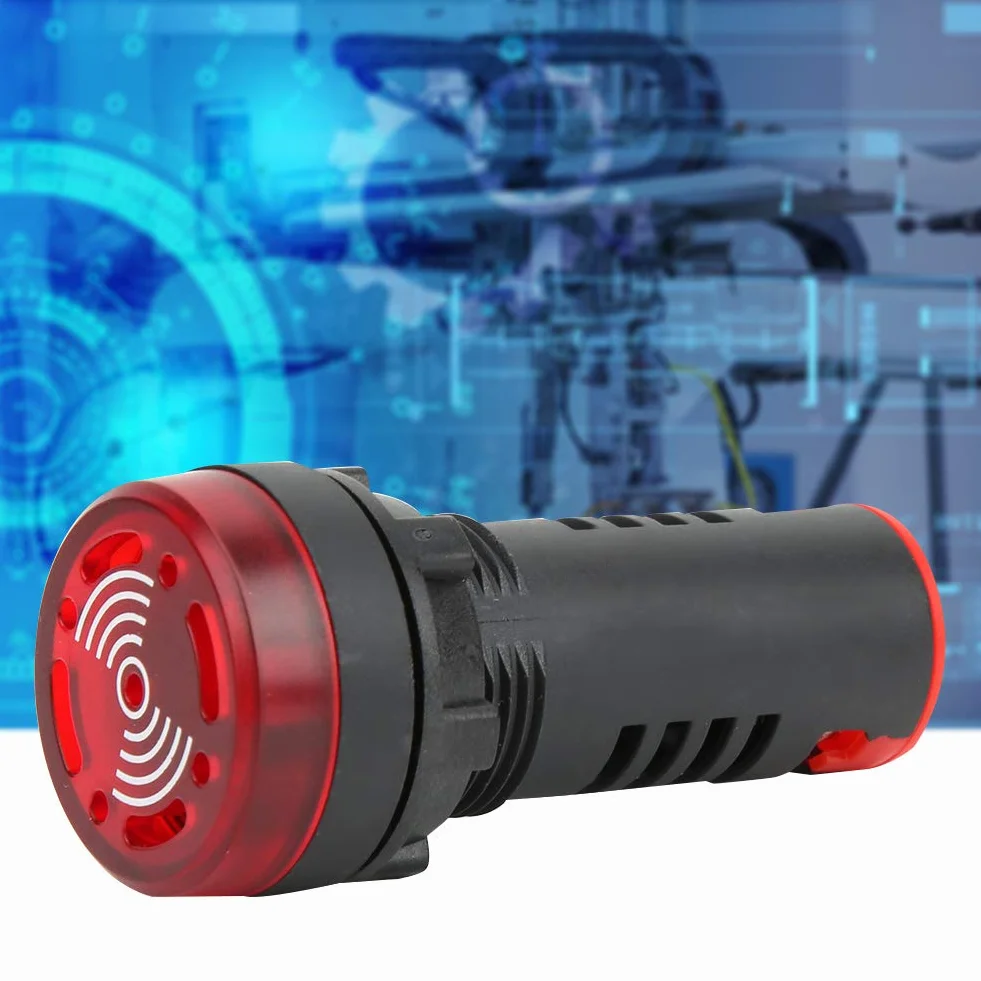 10 Pz Indicatore acustico rosso di allarme 24V 20mA LED Buzzer AD16 22SM LED lampeggiante con voce forte