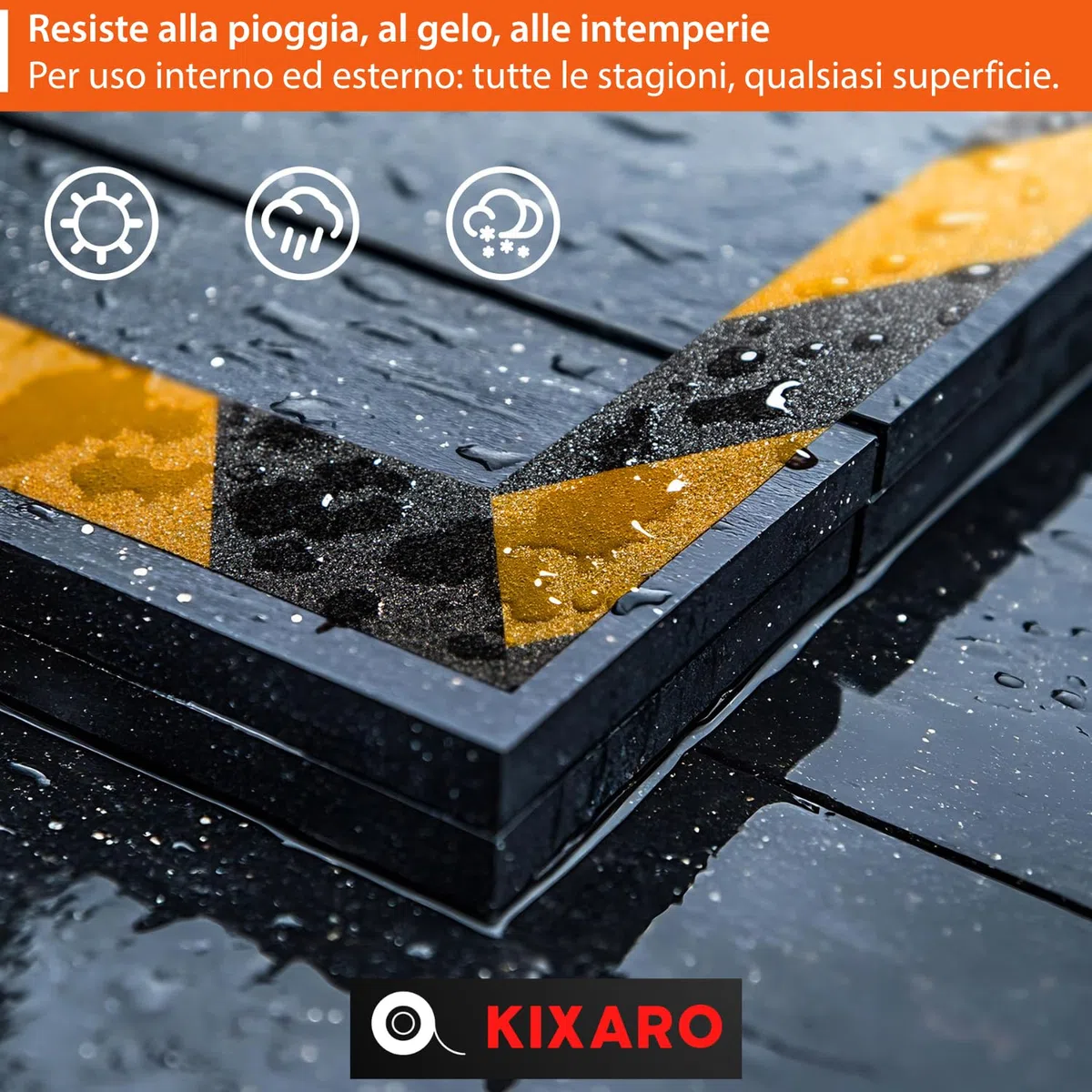 Nastro Antiscivolo per Gradini Scale Pavimenti Esterni Interne Alta Resistenza Nastro Adesivo Giallo Nero - 2 Rotoli 10mx5cm Strisce Adesive Antiscivolo Forte Presa Nastro Antiscivolo Anti Slip Tape