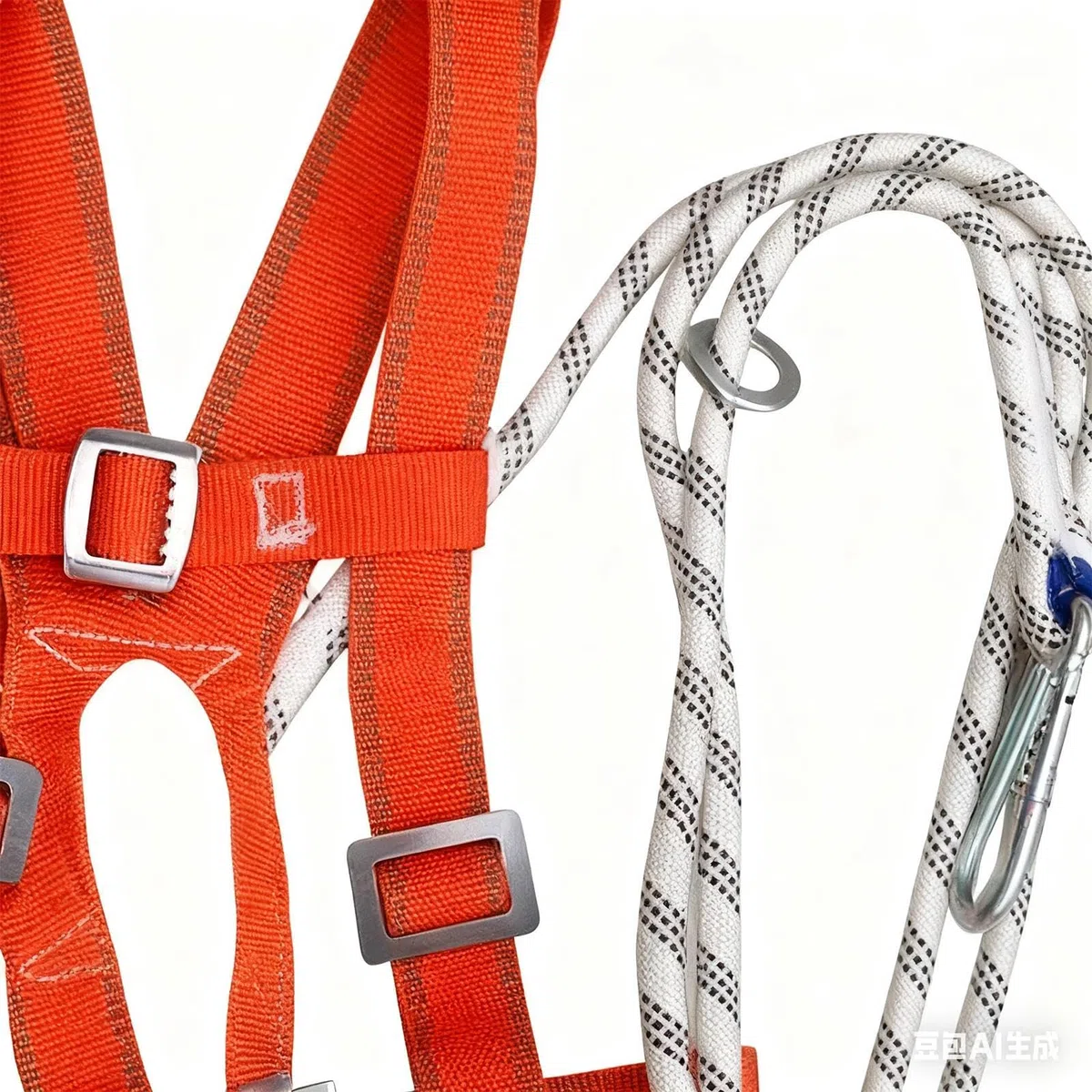 Imbracatura di Sicurezza per Tetti - Attrezzatura Esterna Regolabile,Imbracatura di Sicurezza per il Corpo per Cantiere,per Manutentori Magazzino, Pulitori Finestre, Arrampicatori,