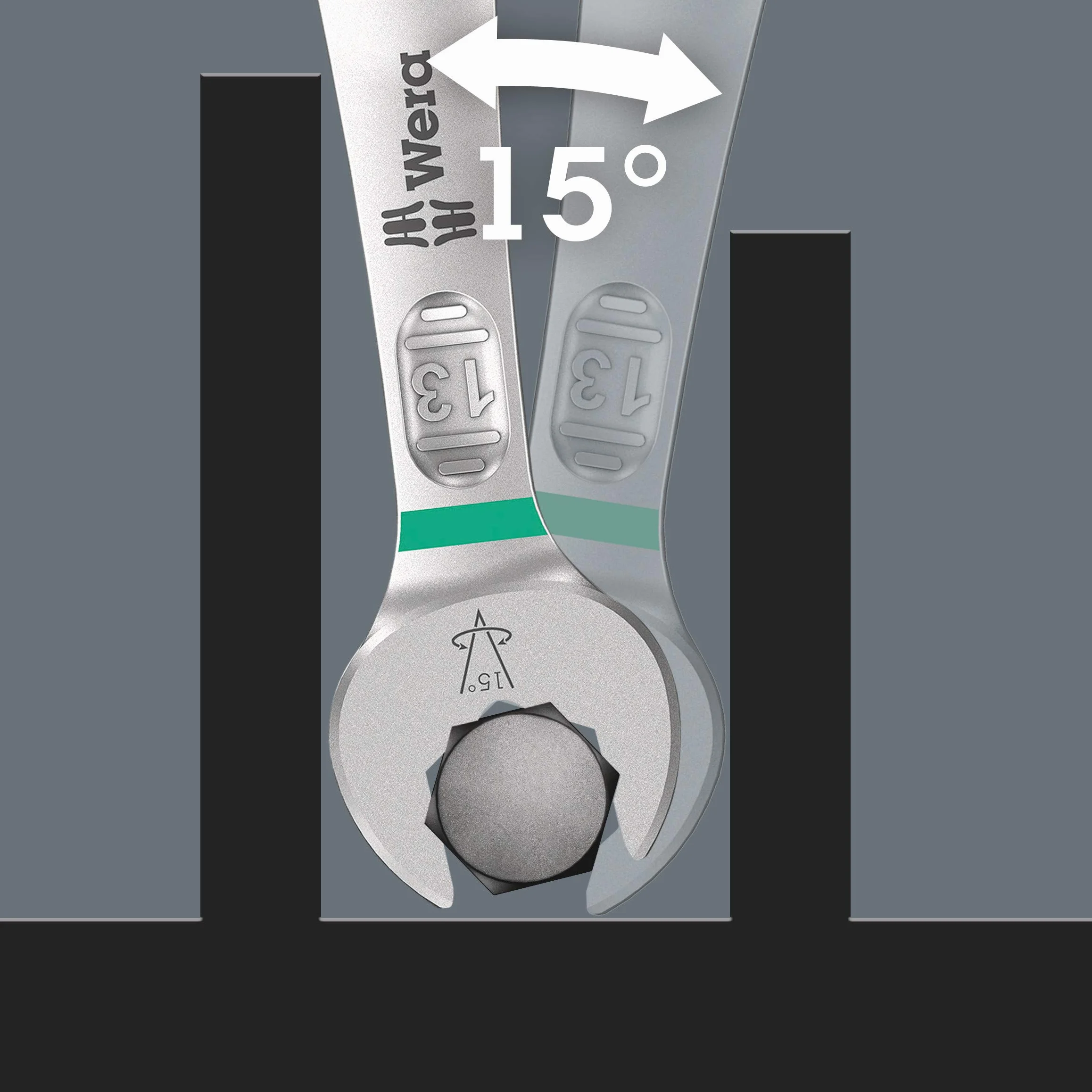 Wera 6003 Joker Chiave a forchetta e chiave poligonale, 14 x 167 mm