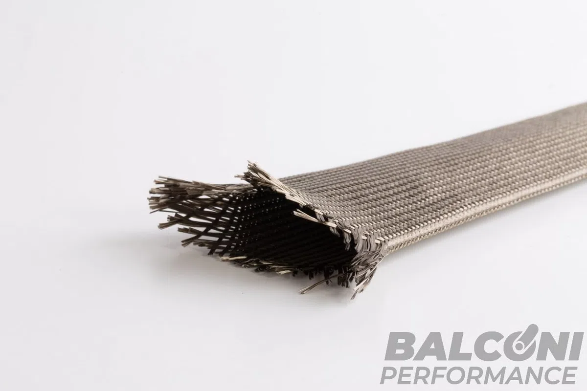 Guaina Ignifuga in Basalto Protezione termica estrema per industria Aerospaziale, Made in Italy by BALCONI PERFORMANCE (Diametro interno 12,00 / 18,00 mm)