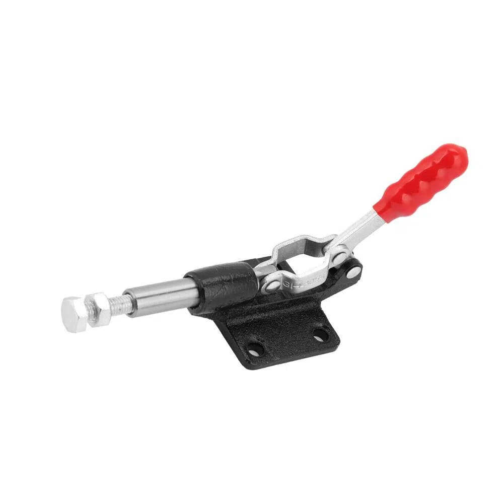 Akozon Morsetti a Ginocchiera Toggle Clamp Ferro zincato Quick Fix Toggle Clamp Holding Fermo Spingere Action Tool mano 370KG(GH-305-CM)