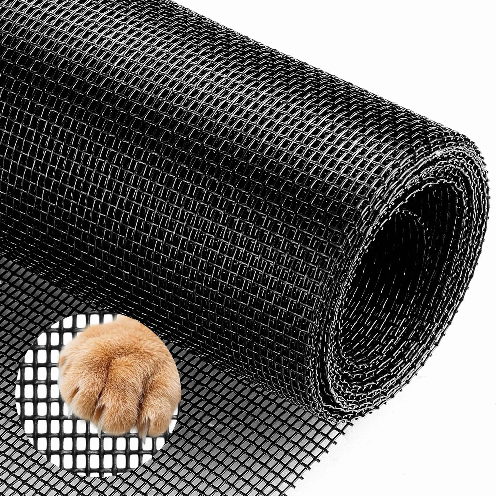 Griglia di protezione per gatti, 1,22 x 2,55 m, protezione dagli insetti, per porte, in tessuto