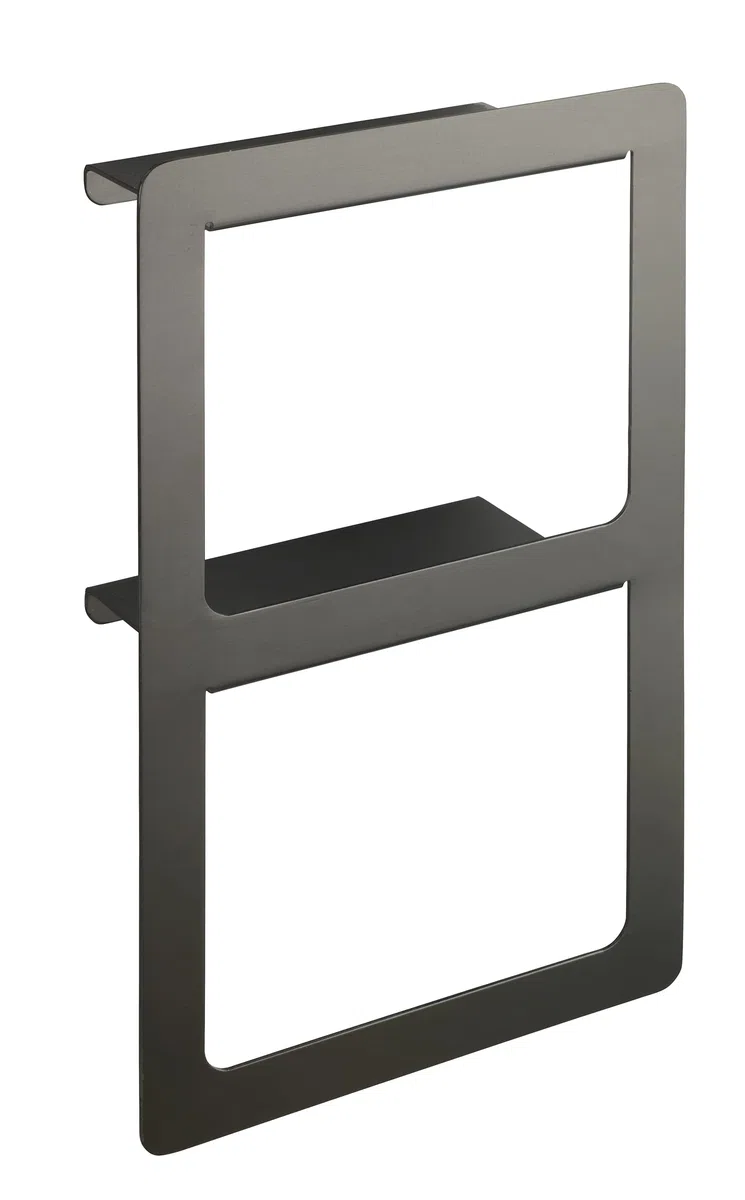 WENKO DIE BESSERE IDEE Portasciugamani Duo Montella da avvitare, antiruggine, Grigio, 27 x 44 x 12 cm