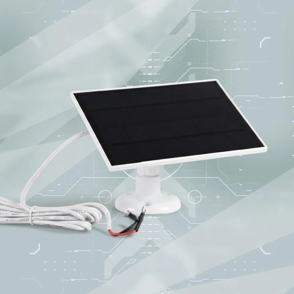 Pannello Solare 3W – Alimentazione esterna per sirena d'allarme wireless HUXGO – Caricabatterie solare monocristallino con cavo da 3 m, HXA-PS030