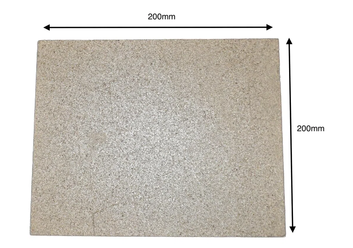 Piastra in pietra refrattaria resistente al calore, mattoni in vermiculite, 200 mm x 200 mm x 25 mm