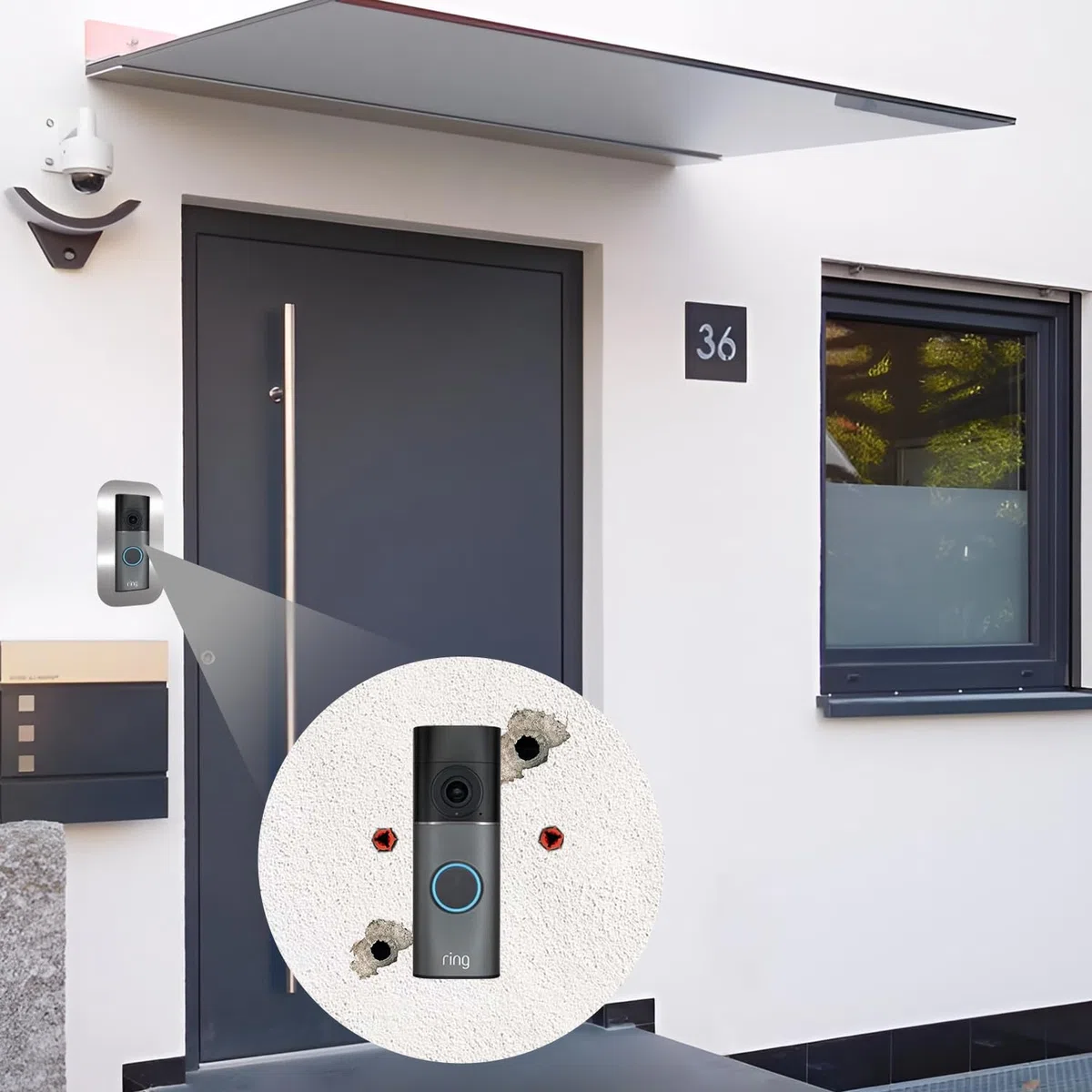Mascherina in acciaio inox per campanello e video Doorbell Wired Plus cavo & Pro cavo, supporto per campanello – Robusta e accessori per campanello (argento)