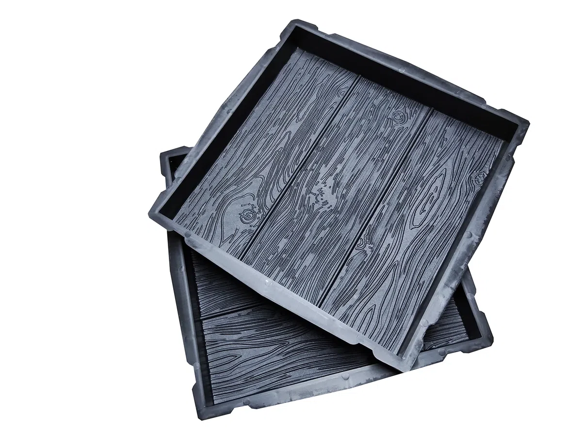 2 PCS stampi in cemento 40x40x5cm, Di Lastre, pannello per decking, imitazione del legno, giardino dei prati, decorazione del giardino, percorso, DIY, pavimentazione, multifunzione