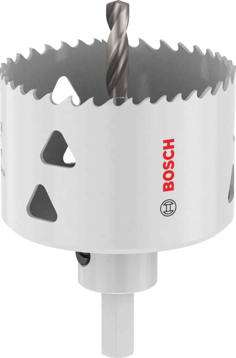 Bosch 1x Sega a tazza Multi Material con mandrino (per Acciaio, Cartongesso, Ø 64 mm, Professional Accessorio Trapanoi)