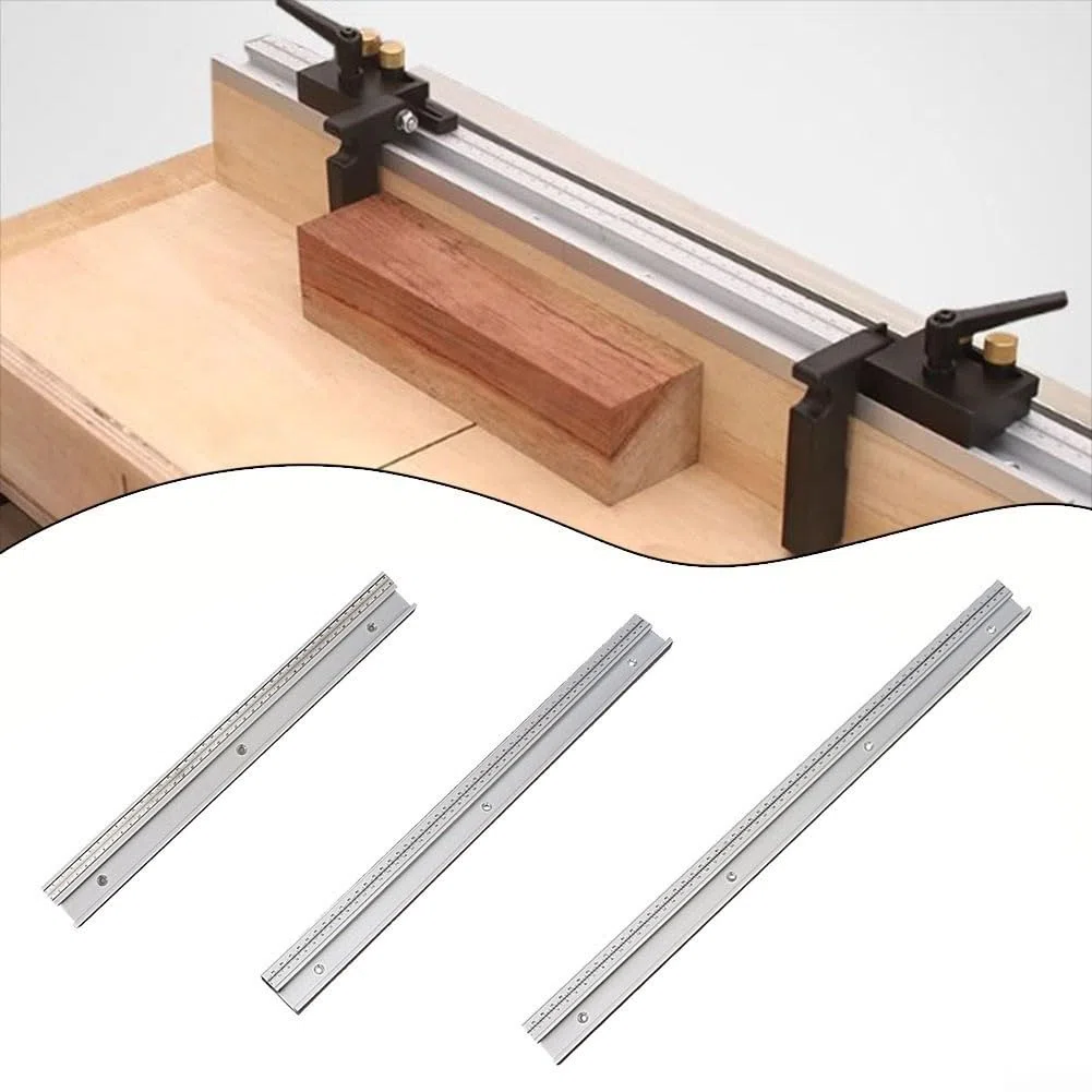 DAZZLEEX 45 binari a T tipo Miter Track 40cm/50cm/60cm in lega di alluminio, accessori per seghe da tavolo per tavolo fresatrice, seghe da tavolo (60cm)