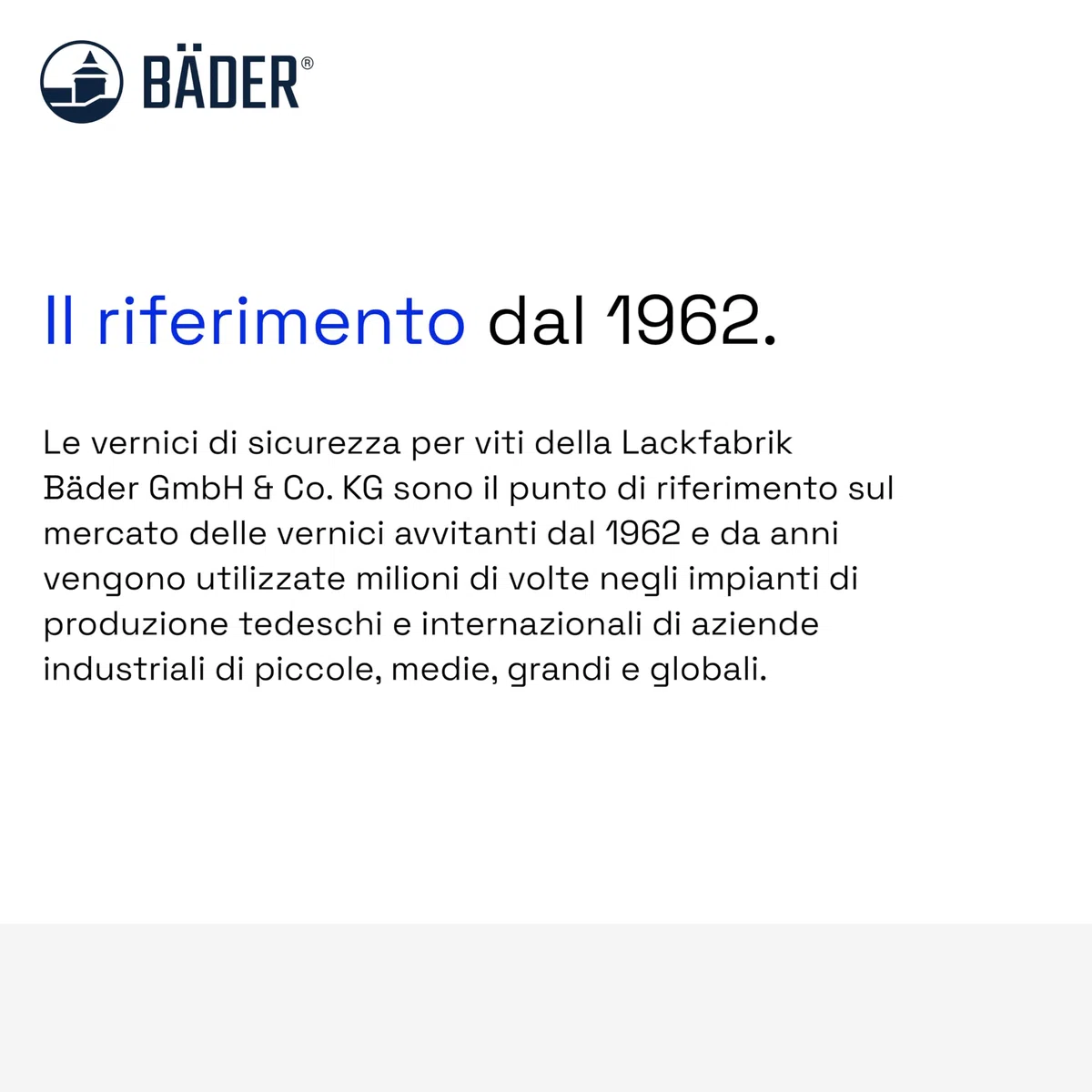 La vernice protettiva originale FAST DRY blu da 20 ml di BÄDER LACKE. Il riferimento 1962 – strumento per sicurezza, firma, sigillatura, nonché per la prova della manomissione