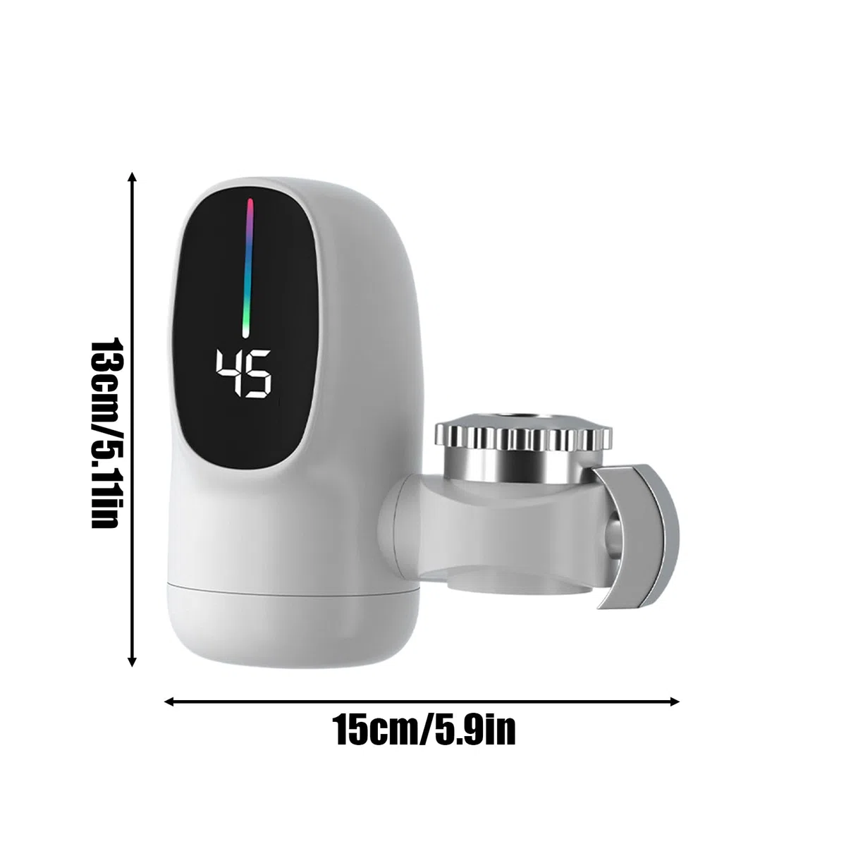 Rubinetto Acqua Calda Istantanea, 3000W Scaldabagno Elettric Rubinetto Rapido Con Display Digitale A LED Per Hotel, Casa, Interno, Camper, Bagno E Cucina
