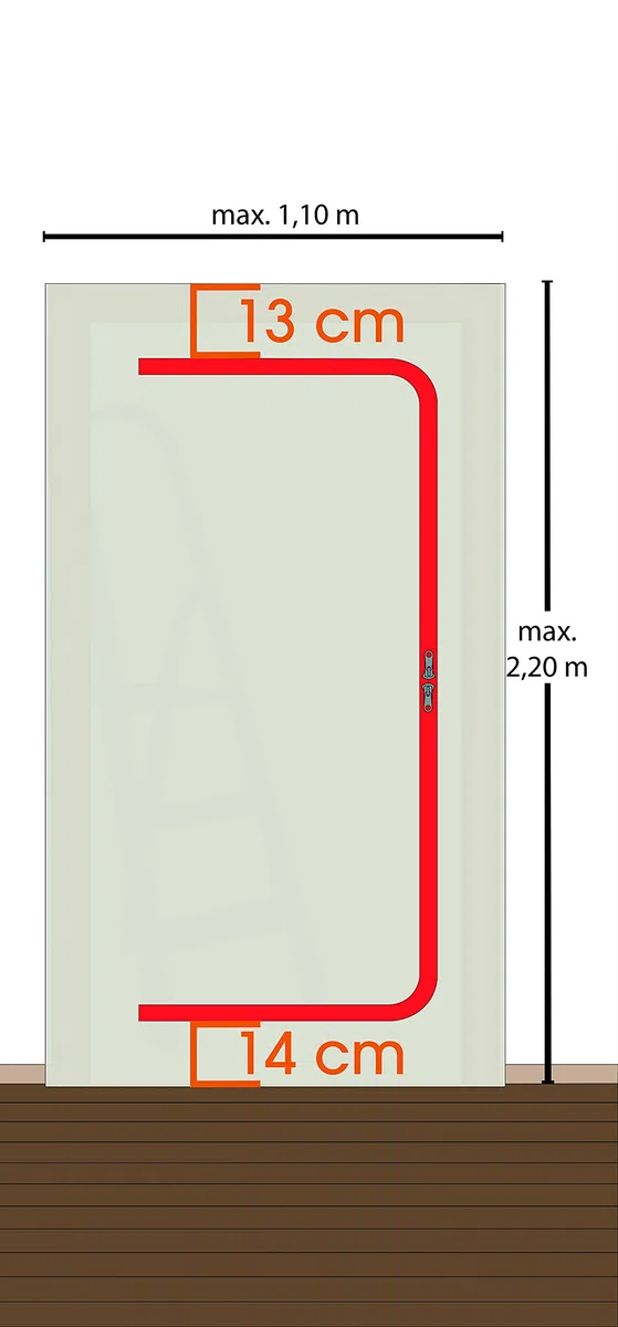 Porta di protezione antipolvere in tessuto non tessuto, con chiusura lampo, protezione antipolvere, porta da costruzione, 1,10 x 2,20 m, set da 2 pezzi