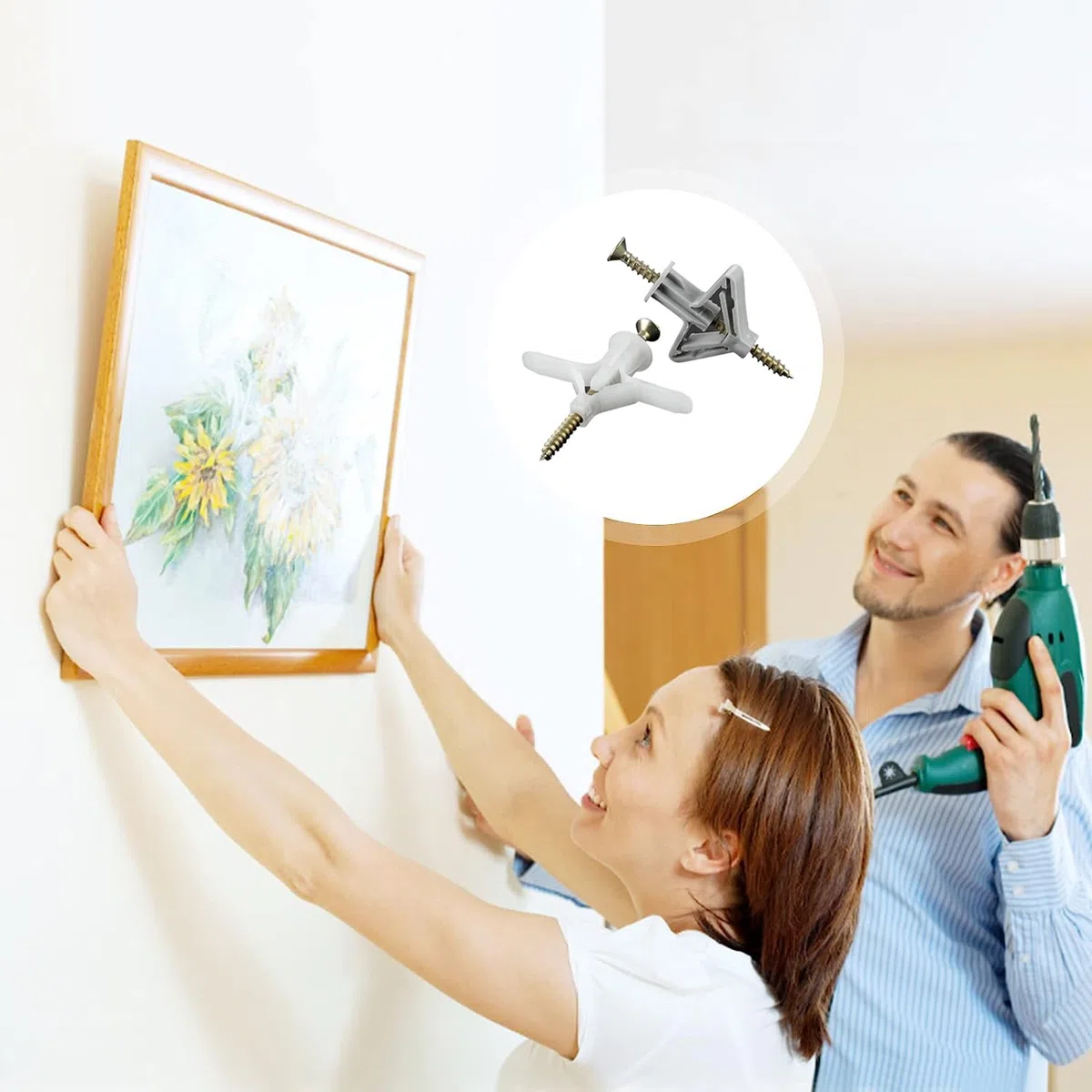 100 Pezzi Tassello A Cavità Farfalla Tasselli Per Cartongesso A Forma Di Aeroplano, A Forma Di Farfalla, Con Viti, Per Cartongesso, Lastre In Gessofibra, Calcestruzzo, Laterizi, Intercapedini