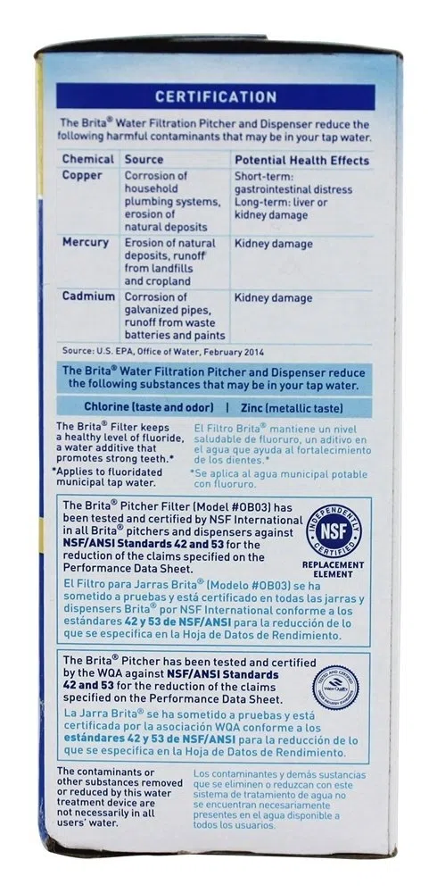 Brita Filter, for Brita Pitchers, 3/PK, Sold as 1 Package