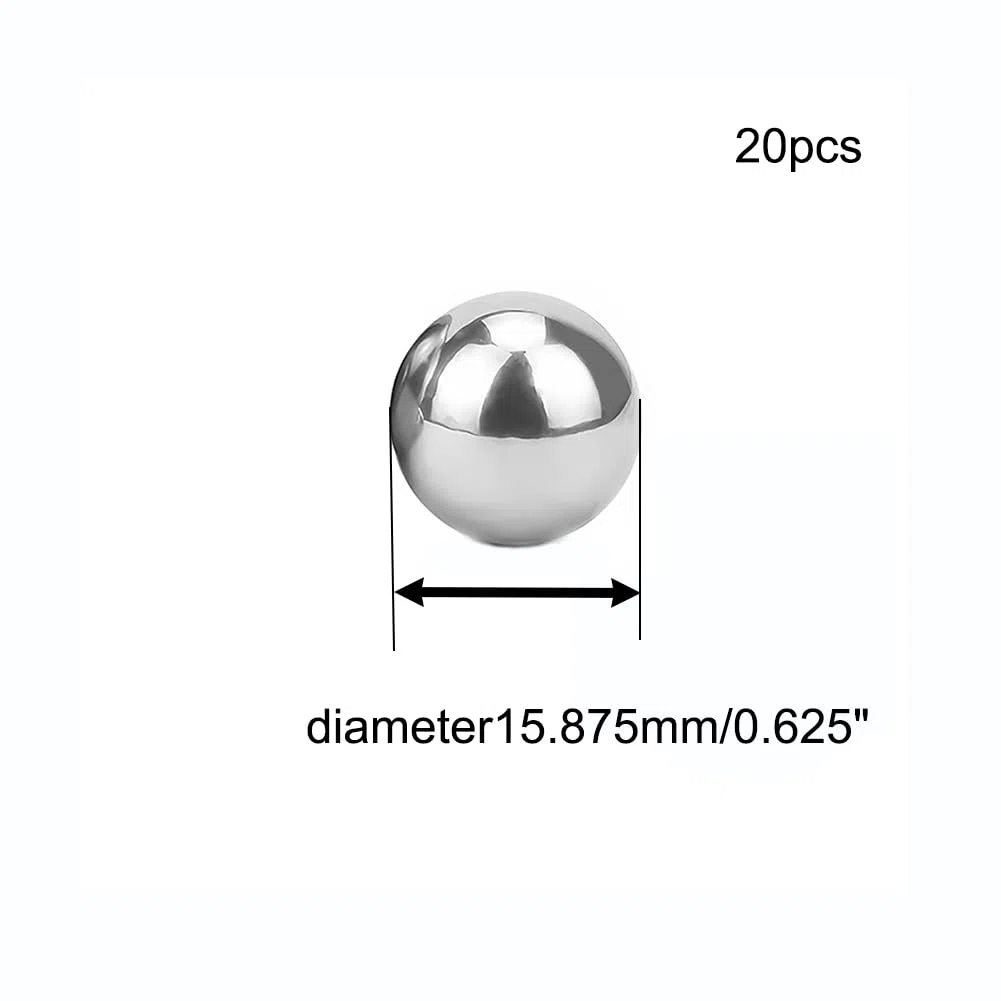 Sfere per Cuscinetti 304 Acciaio Inox Precisione Durevoli diametro12mm-16mm per Industria Skate e Bici,15.875mm*20pcs