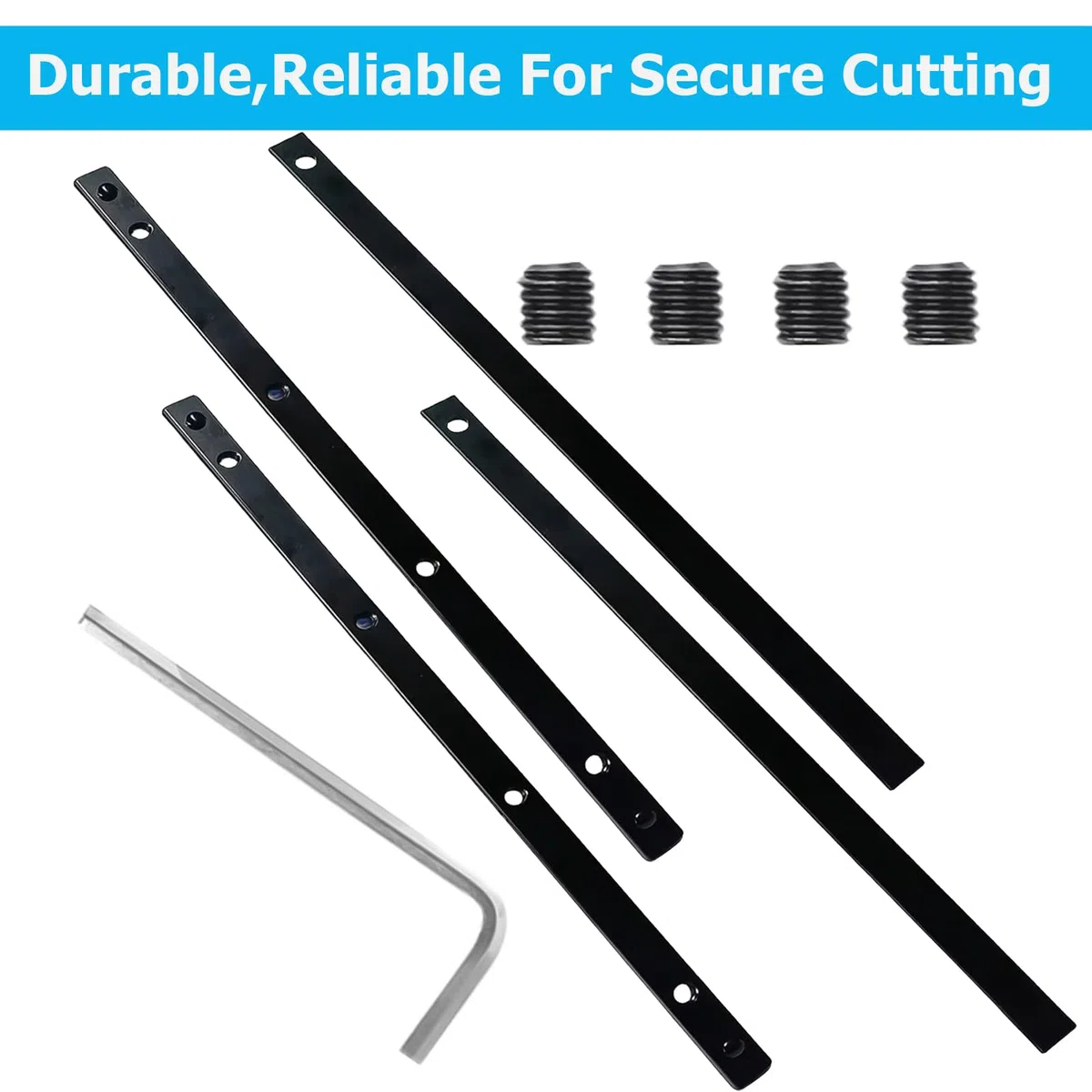 Kit Connettore Binario per Makita, TOATELU Set da 4 pezzi p-20177 binario di guida connettore nero,Due spessi e due sottili Accessori per Binari per Tende