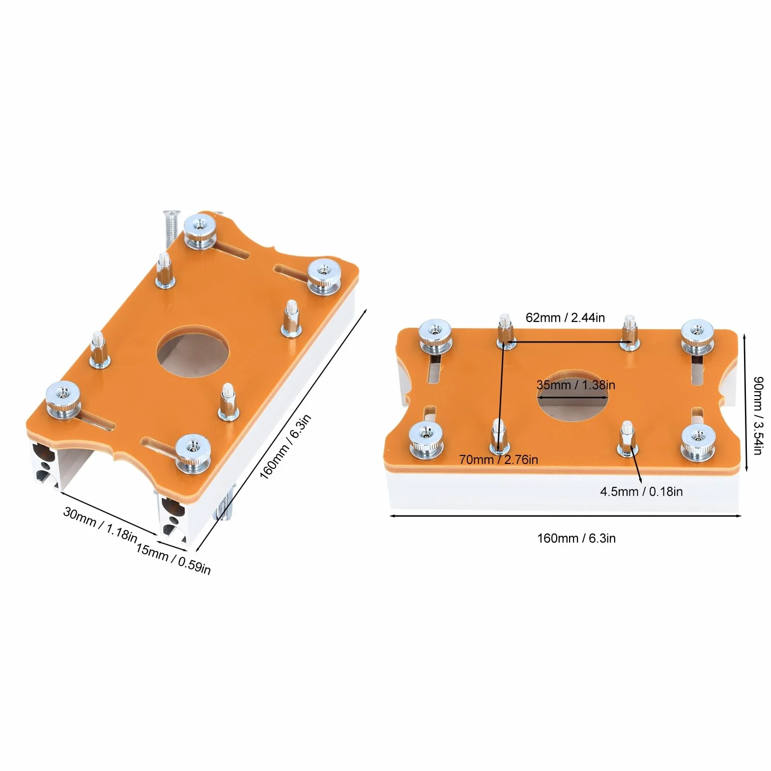 Piastra di Inserimento per Tavolo per Fresatrice per Legno, Piastra di Base per Fresatrice per Legno Piastra per Scanalatura del Router Piastra di Posizionamento per Scanalatura