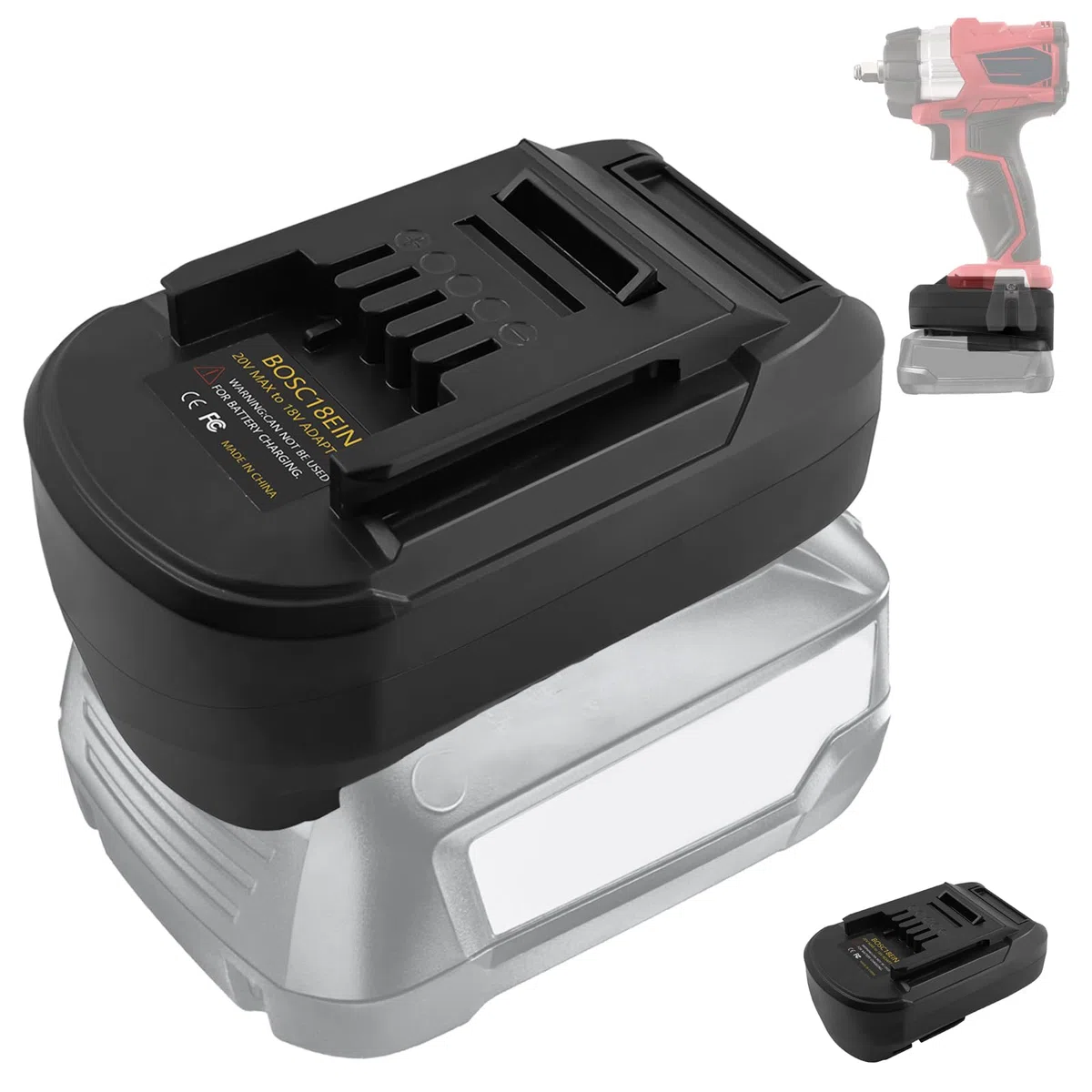 Adattatore convertitore per batteria Bosch PBA da 18 V per utensili elettrici Einhell, BOSC18EIN, adattatore per batteria Bosch Home and Garden, convertitore da 18 V, per strumento Einhell (non GBA)
