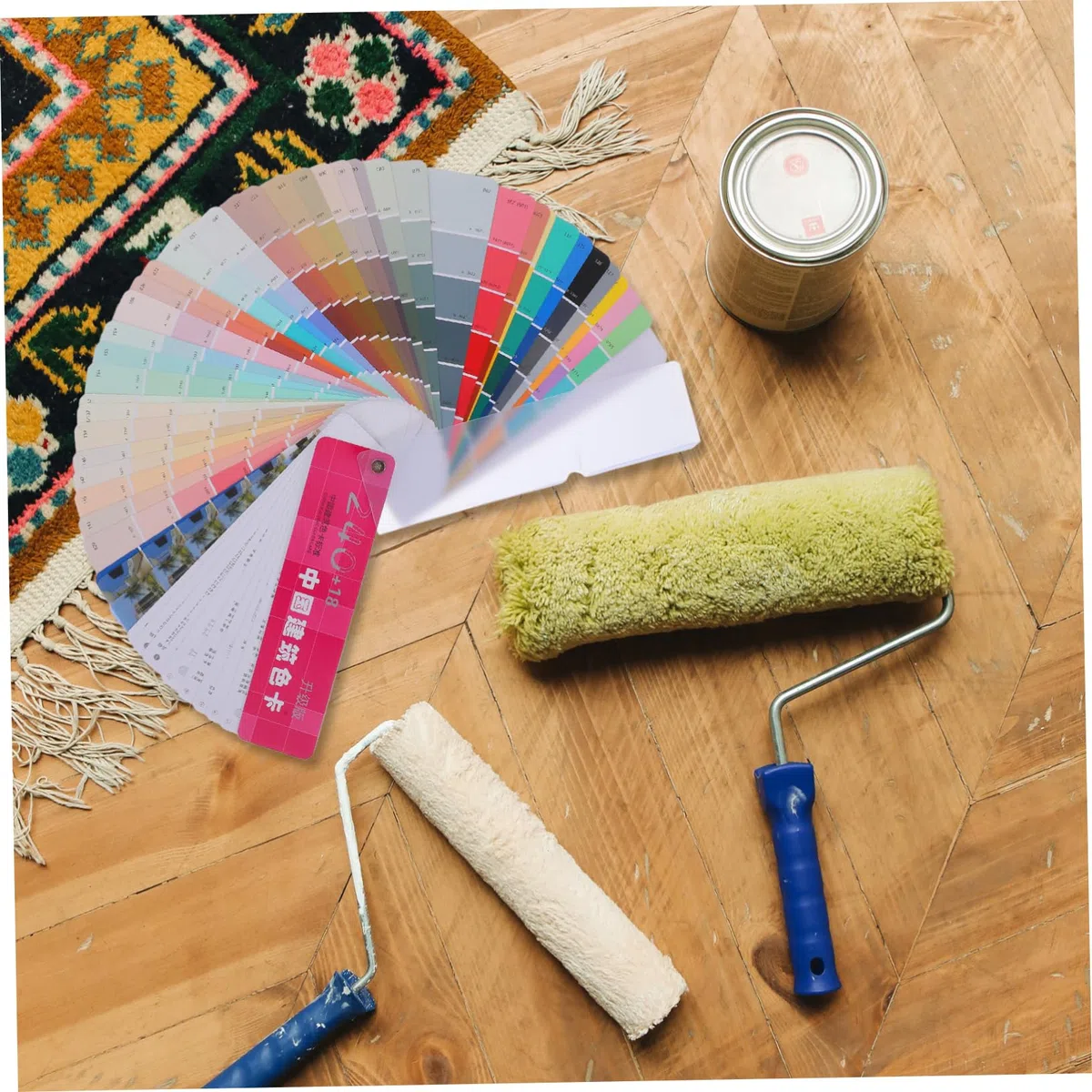 SHINEOFI Set di 1 Cartella Colori Vernice 258 Tonalità per Uso Edilizio, Carta e Plastico, Portatile, per Pareti Interne ed Esterne e Pavimenti, Progetto di Pittura