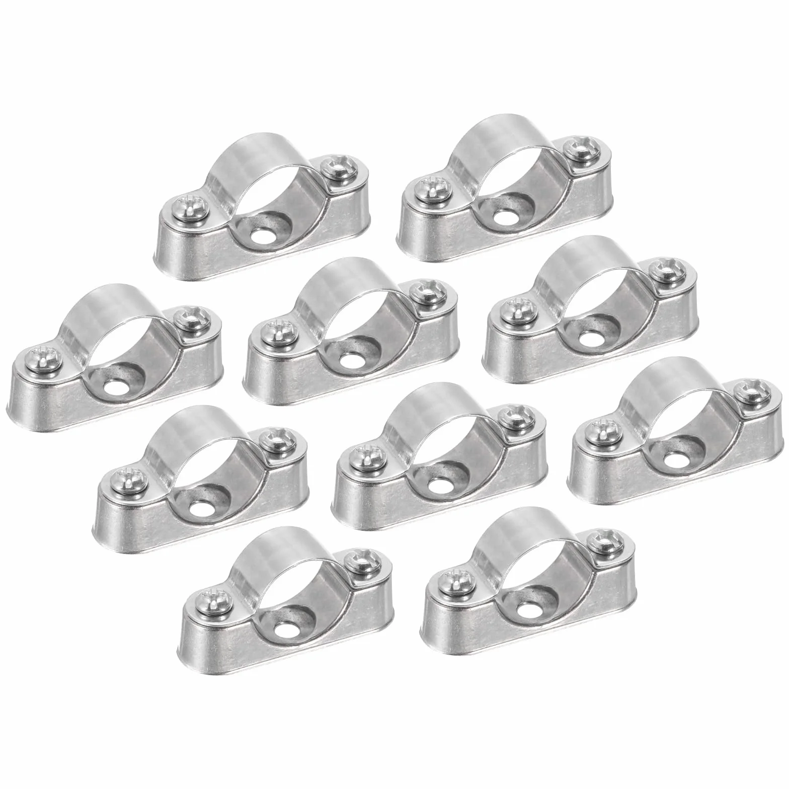 uxcell 10 staffe per tubi di supporto per tubi da 20 mm, montaggio a parete per tubi rigidi per tubi in PVC in metallo