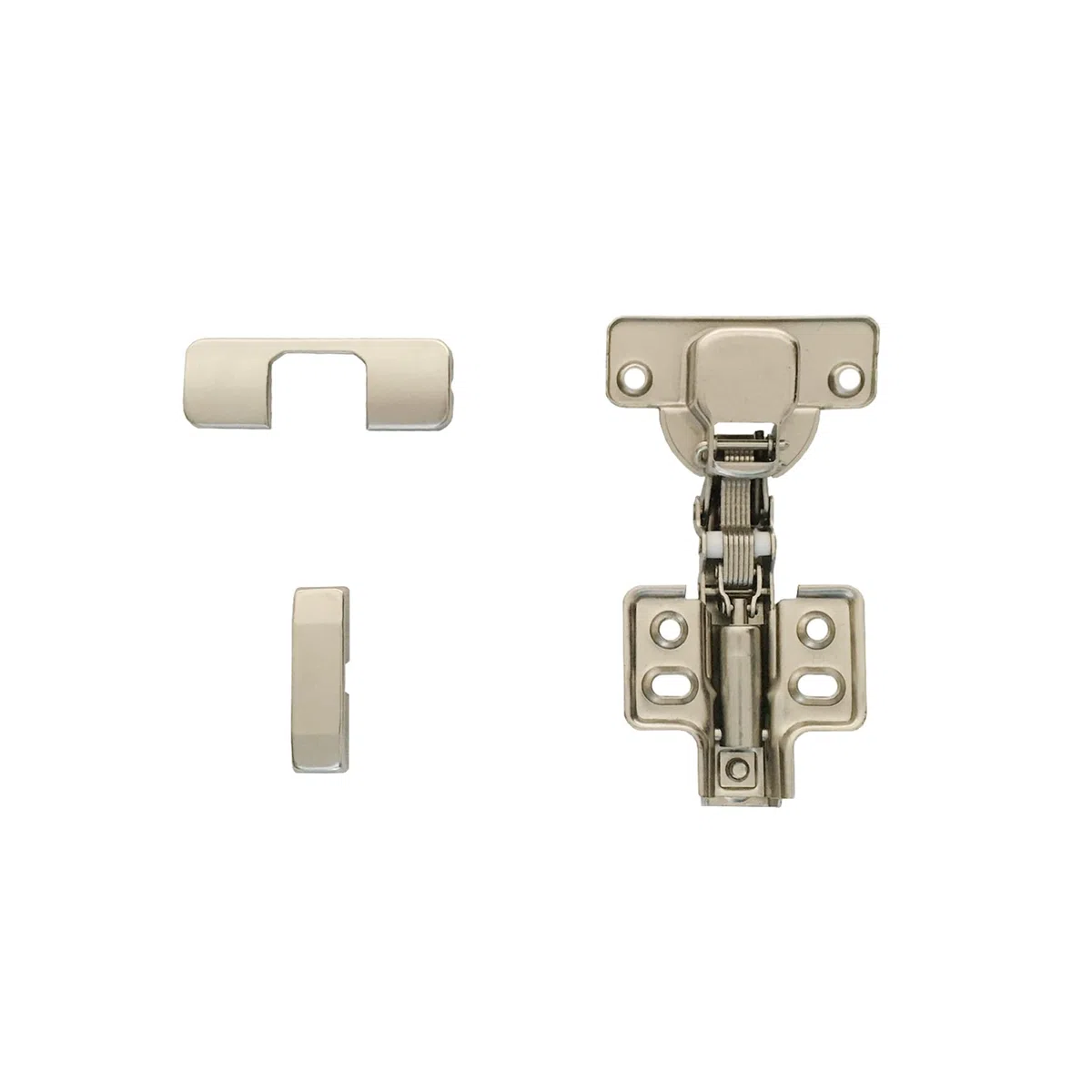 105 Grado Fixed-On Battuta Esterna Cerniere per Porte con Ammortizzatore Integrato Chiusura Lenta Cucina Cerniera Armadio Porta per Ante Mobili Morbido Paracolpi 8 Pezzi