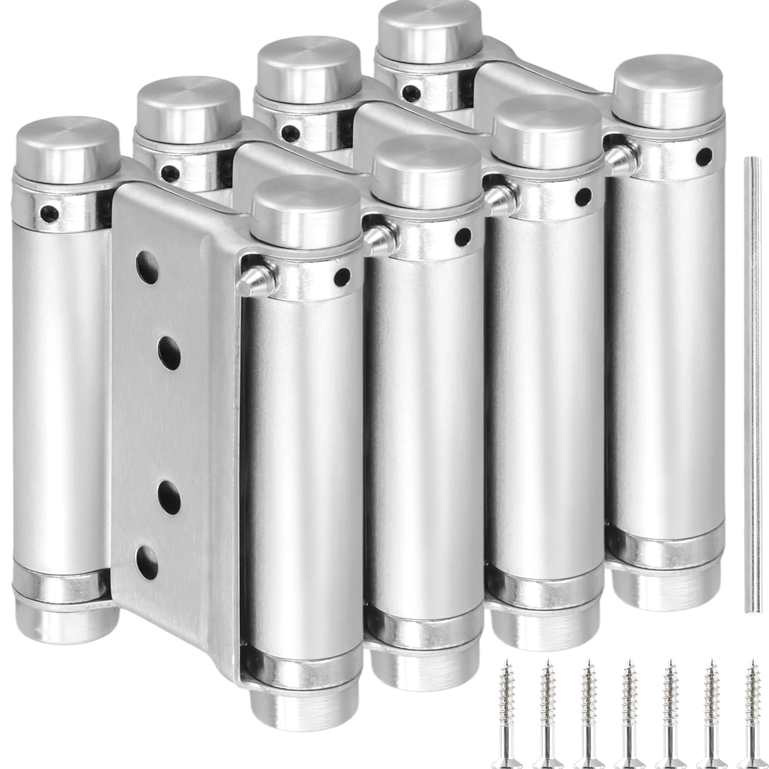 FUNSUEI 4 pezzi 75 mm di nastro per porta a pendolo in acciaio inox, cerniere per porta a pendolo, per porta a pendolo, carico pesante