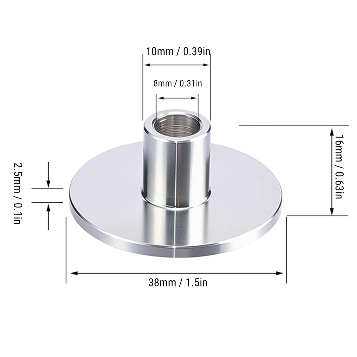 Luocute Set di Boccole Guide per Modelli di Fresatrice, 6 Utensili per la Lavorazione del Legno in Acciaio Inossidabile con 10 Mm 12 Mm 14 Mm 16 Mm 18 Mm 20 Mm, Modelli di Fresatrice