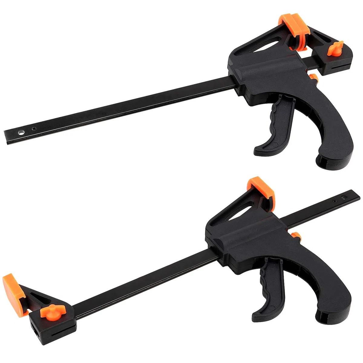 PINGEUI Confezione da 8 morsetti a presa rapida da 10 cm, morsetti a cricchetto per barra a sgancio rapido, pinze professionali multiuso per lavorazione del legno per lavori manuali