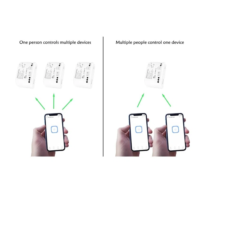 Modulo di relè Wireless Smart Switch wireless, impostazione del tempo di Inching da 0,5 secondi a 1 ora, da applicare al controllo di accesso, Utilizzo dell'assistente Alexa (220V con cassa)