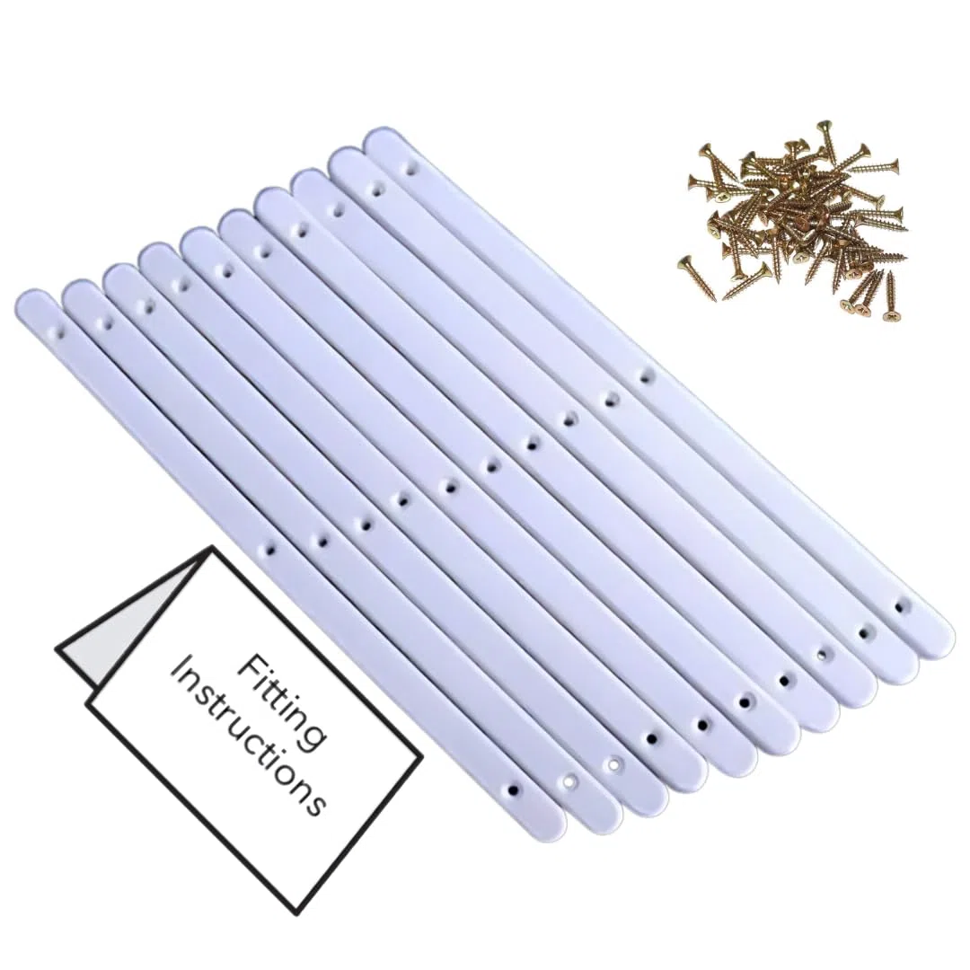 10 (5 paia) di guide per cassetti in plastica bianca con viti e istruzioni per mobili. Guide di ricambio in plastica per cassetti, guide per cassetti e armadi per camera da letto