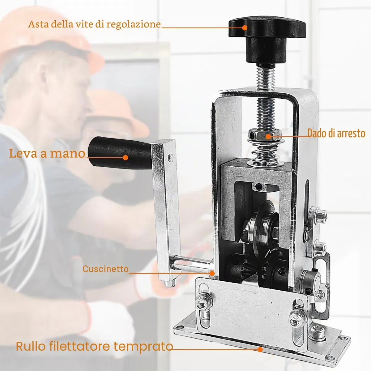 Spellacavi Elettrici per Cavo in Rame da 1 mm-21 mm, Pinza Spelafili Elettricista Alimentata a Manovella o Trapano, Spelacavi per Cablaggio, Riciclaggio e Smantellamento (lega di alluminio)
