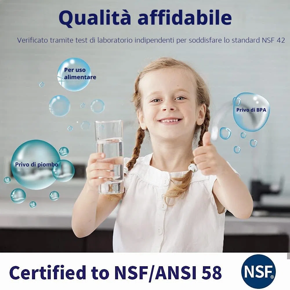 HUINING Filtro dell'acqua per precipitazioni da 1 micron, 3 pacchetti, 6,3 x 25,4 cm, utilizzato per la pulizia dell'acqua, adatto a tutti i sistemi domestici ad osmosi inversa. (PP-3PCS)