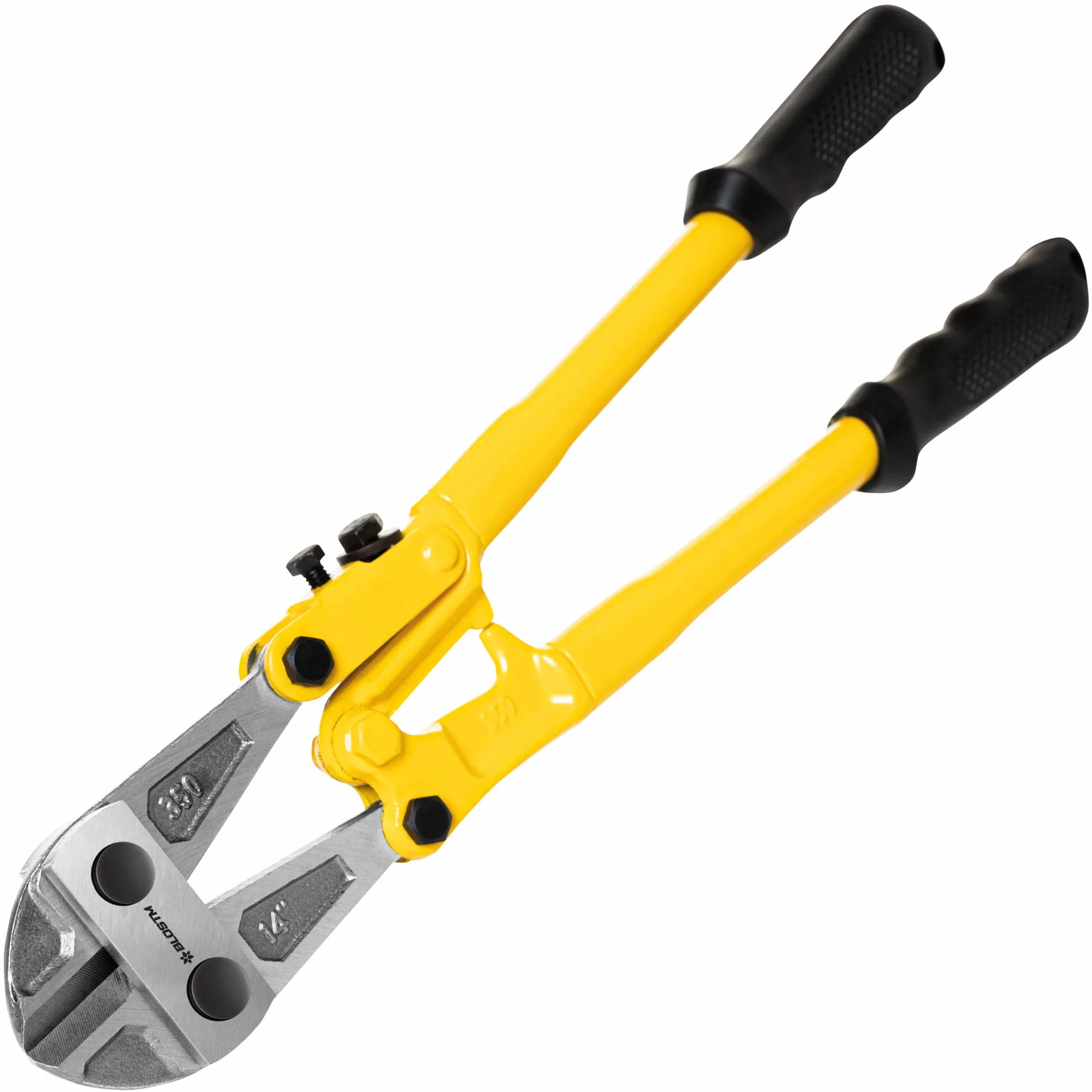BLOSTM - Tronchese tagliabulloni resistente in acciaio inossidabile da 35,6 cm con manici ergonomici in gomma, tagliabulloni robusti per tagliare recinzioni, bulloni di macchinari, catene, lucchetti