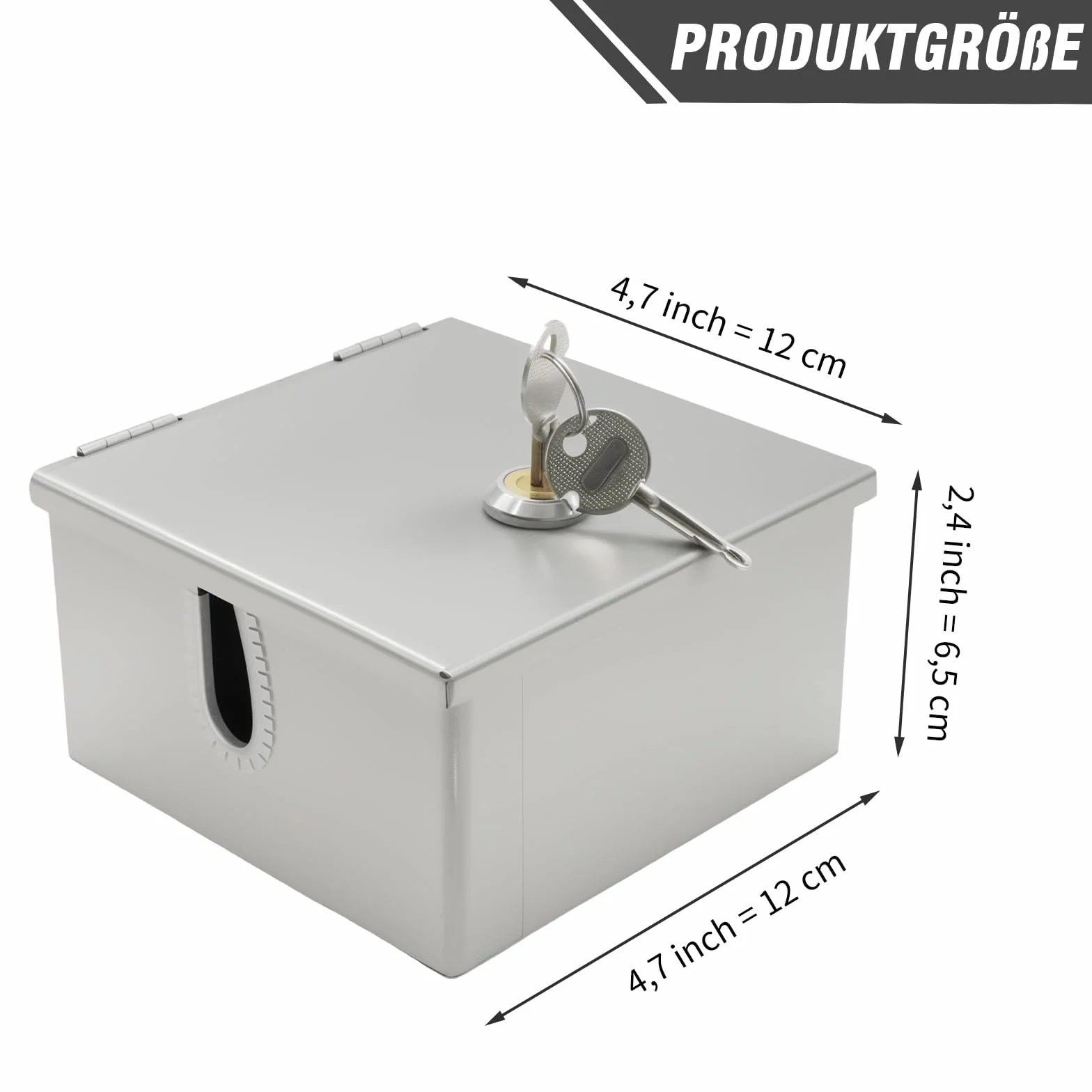 120 mm x 120 mm x 65 mm, armadio elettrico impermeabile con alloggiamento in acciaio inox, adatto per la protezione di prese esterne e un'alimentazione sicura