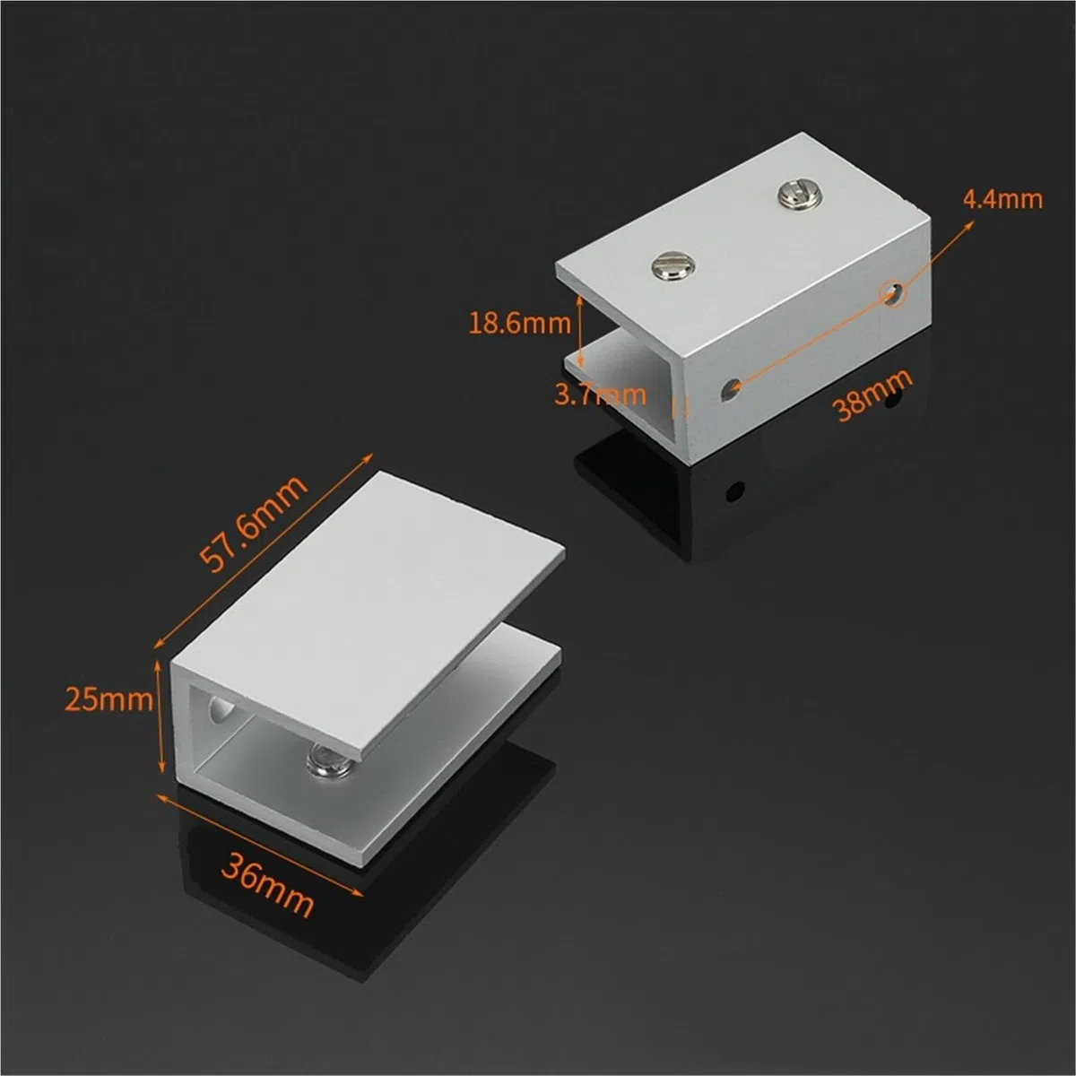 Morsetto per Vetro Balaustra Morsetto for Vetro Quadrato for staffe placcate da 15-18 mm Hardware for mobili con Staffa angolare for mensola in Vetro da Bagno